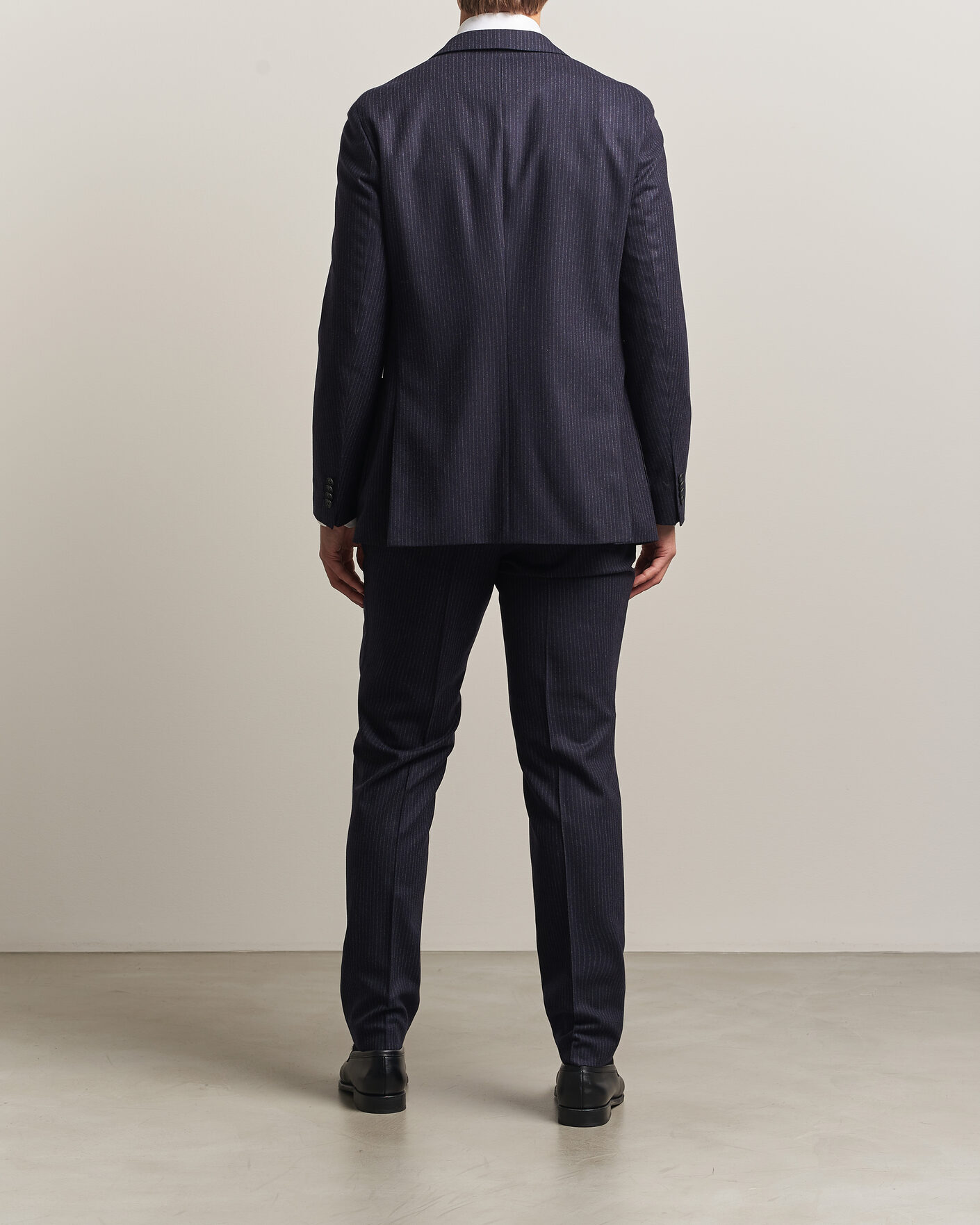 Homme | Costumes | BOSS BLACK | Huge Wool Pinstriped Suit Dark Blue