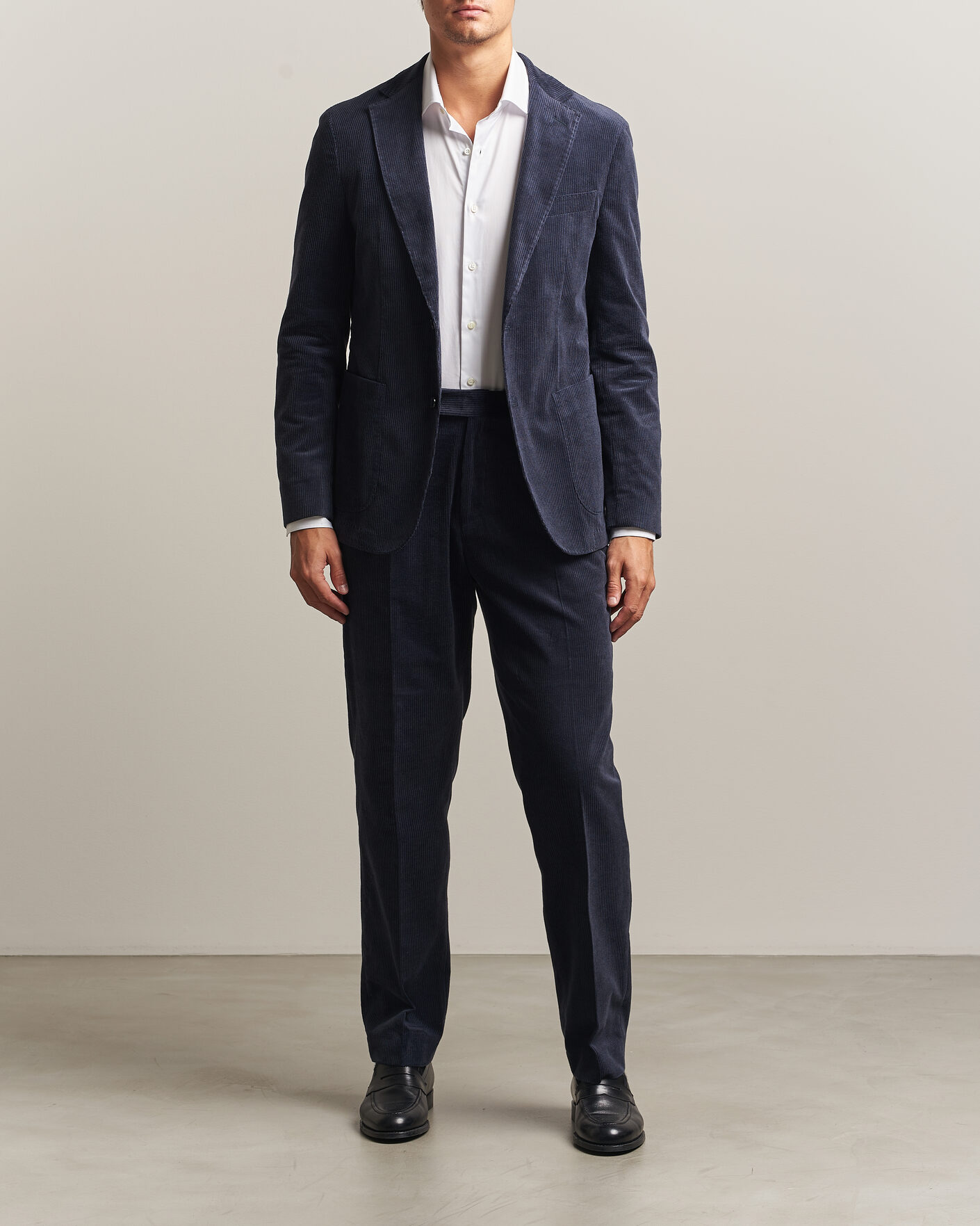Homme | Pantalons | BOSS BLACK | Perino Corduroy Suit Trousers Open Blue