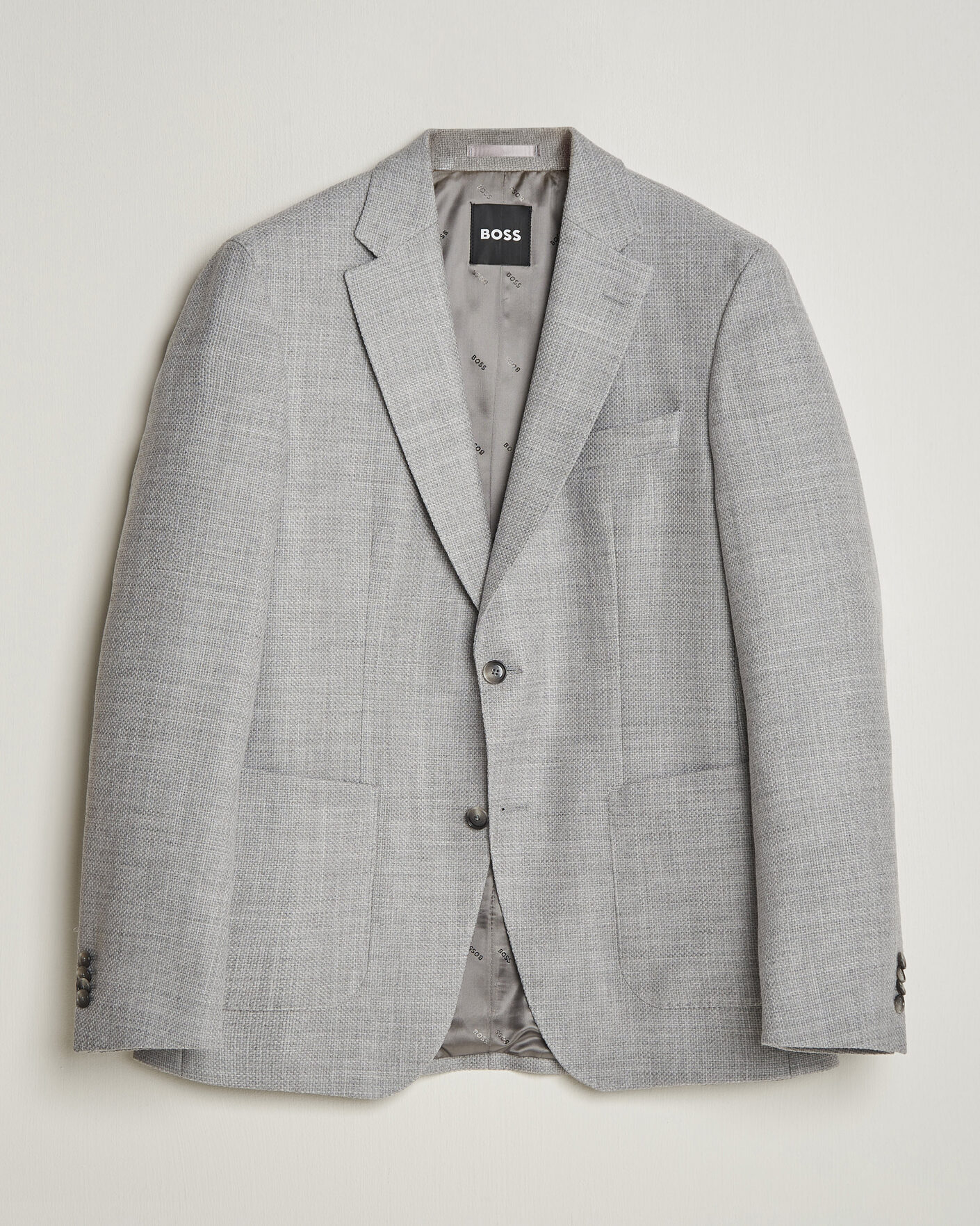 Homme | Blazers | BOSS BLACK | Hutson Wool Patch Pocket Blazer Light Grey