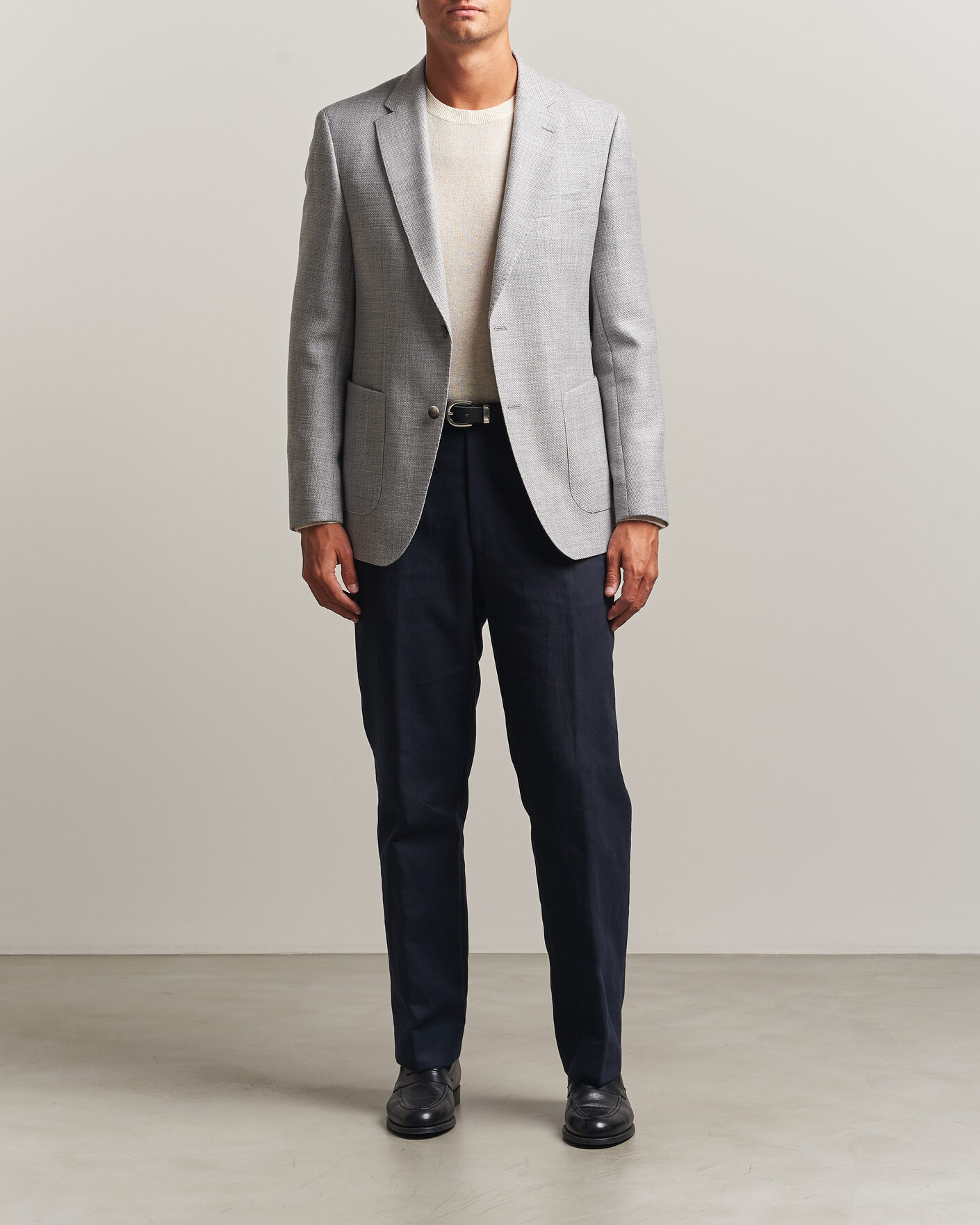 Homme | Blazers | BOSS BLACK | Hutson Wool Patch Pocket Blazer Light Grey