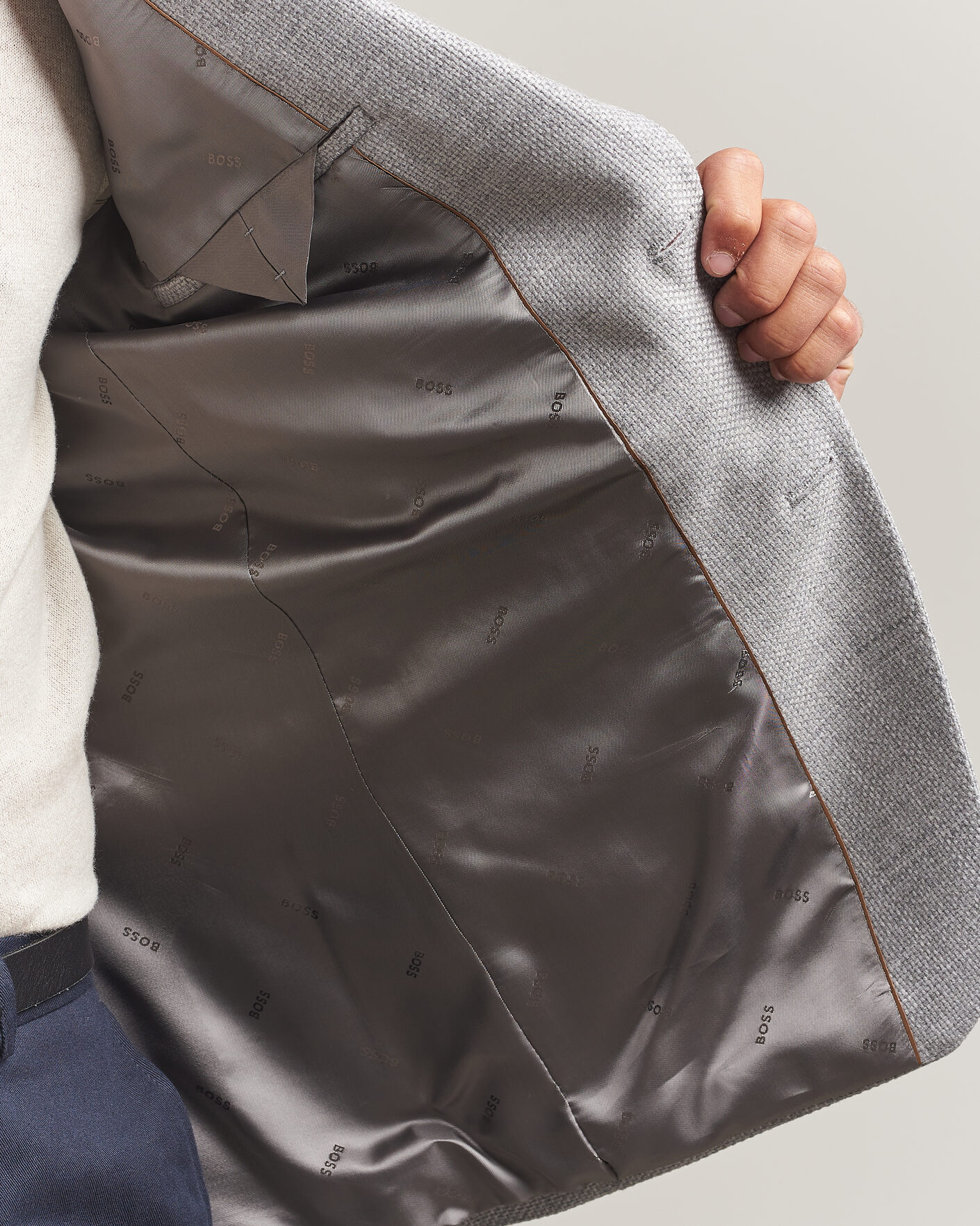 Homme | Blazers | BOSS BLACK | Hutson Wool Patch Pocket Blazer Light Grey