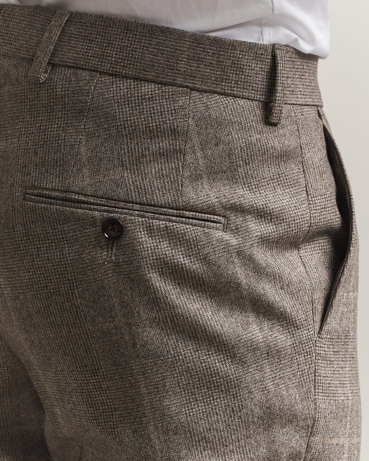 Homme | Costumes | BOSS BLACK | Huge Wool Checked Double Breasted Suit Open Brown