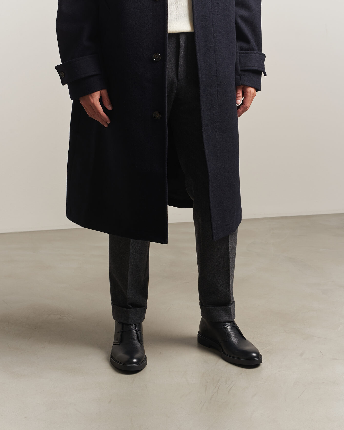Homme | Bottes | BOSS BLACK | Calev Grained Leather Chukka Boot Black