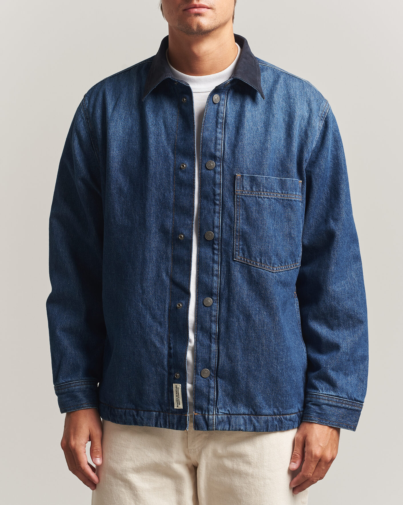 Homme | Chemises | BOSS ORANGE | Laredo Denim Overshirt Navy