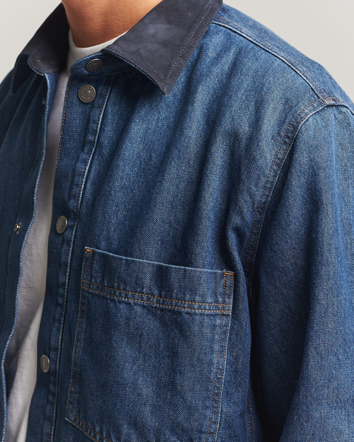 Homme | Chemises | BOSS ORANGE | Laredo Denim Overshirt Navy