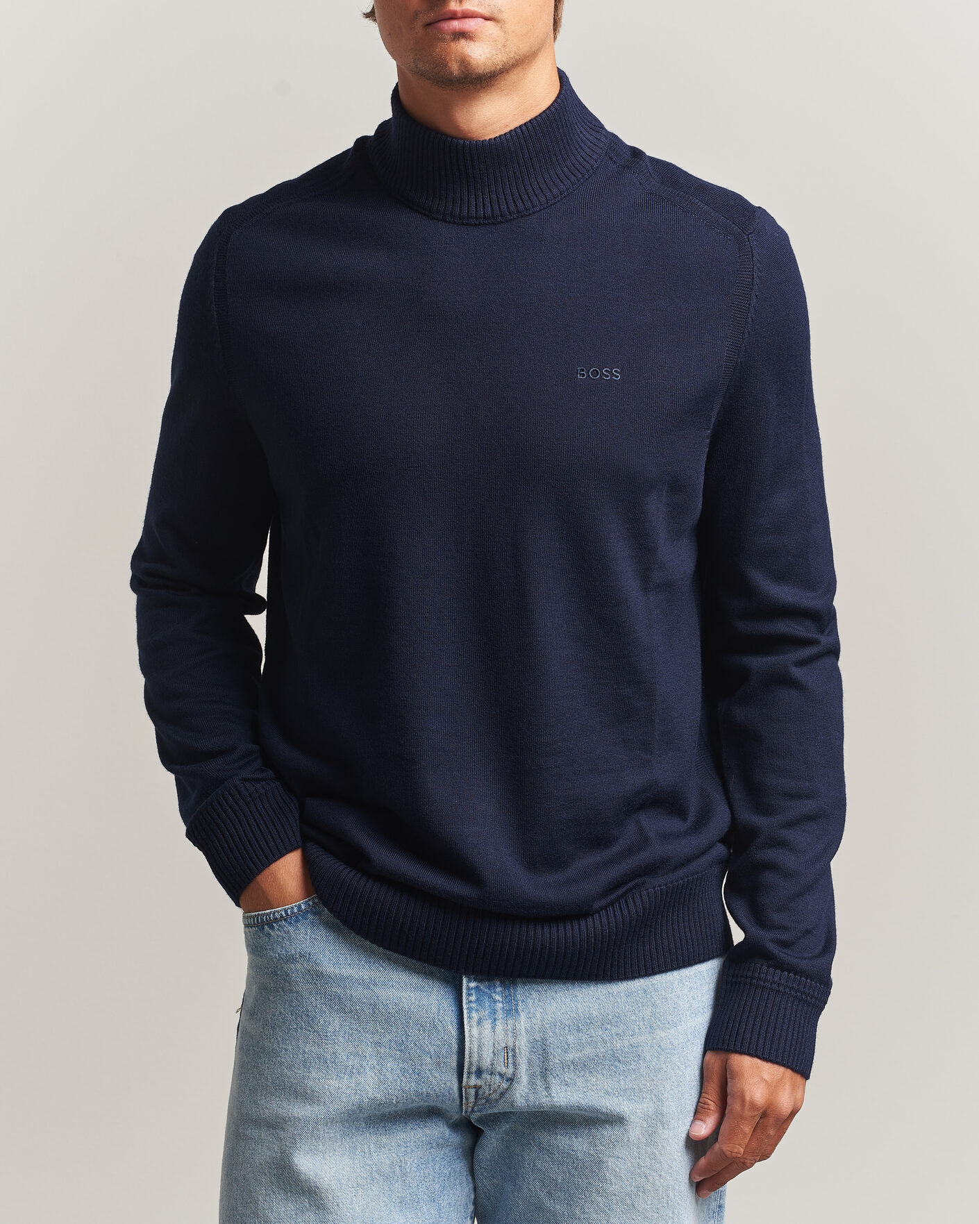 Homme | Pulls Et Tricots | BOSS ORANGE | Avac Knitted Turtleneck Dark Blue