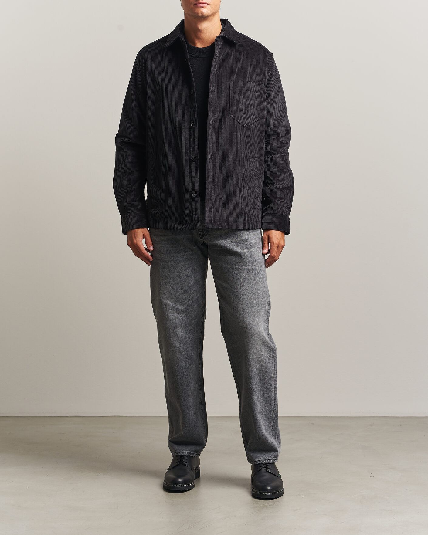 Homme | Chemises | HUGO | Ecord Corduroy Overshirt Black