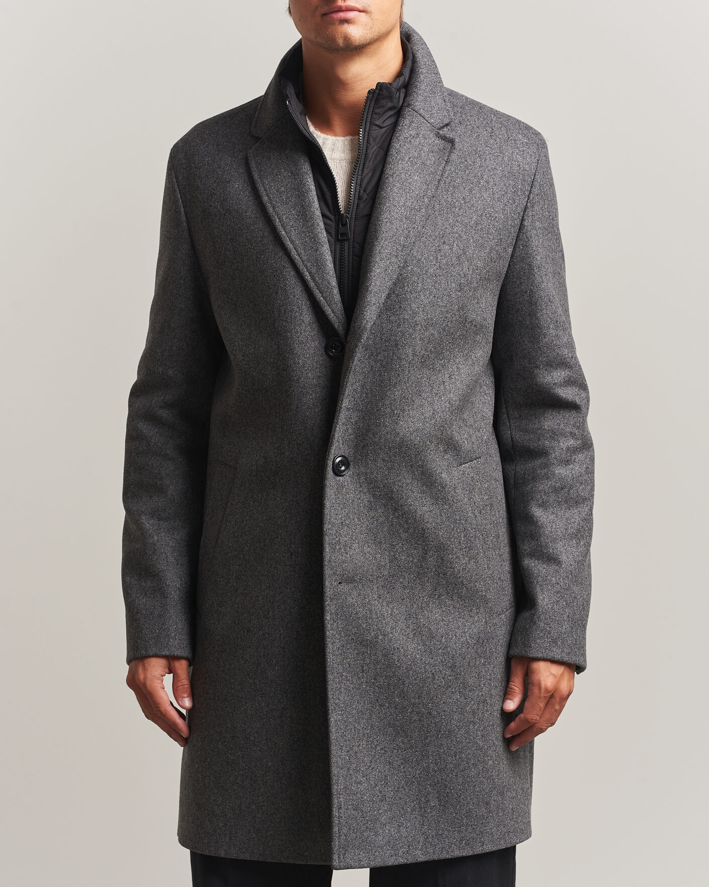 Homme | Manteaux Et Vestes | HUGO | Milogan Bib Coat Dark Grey