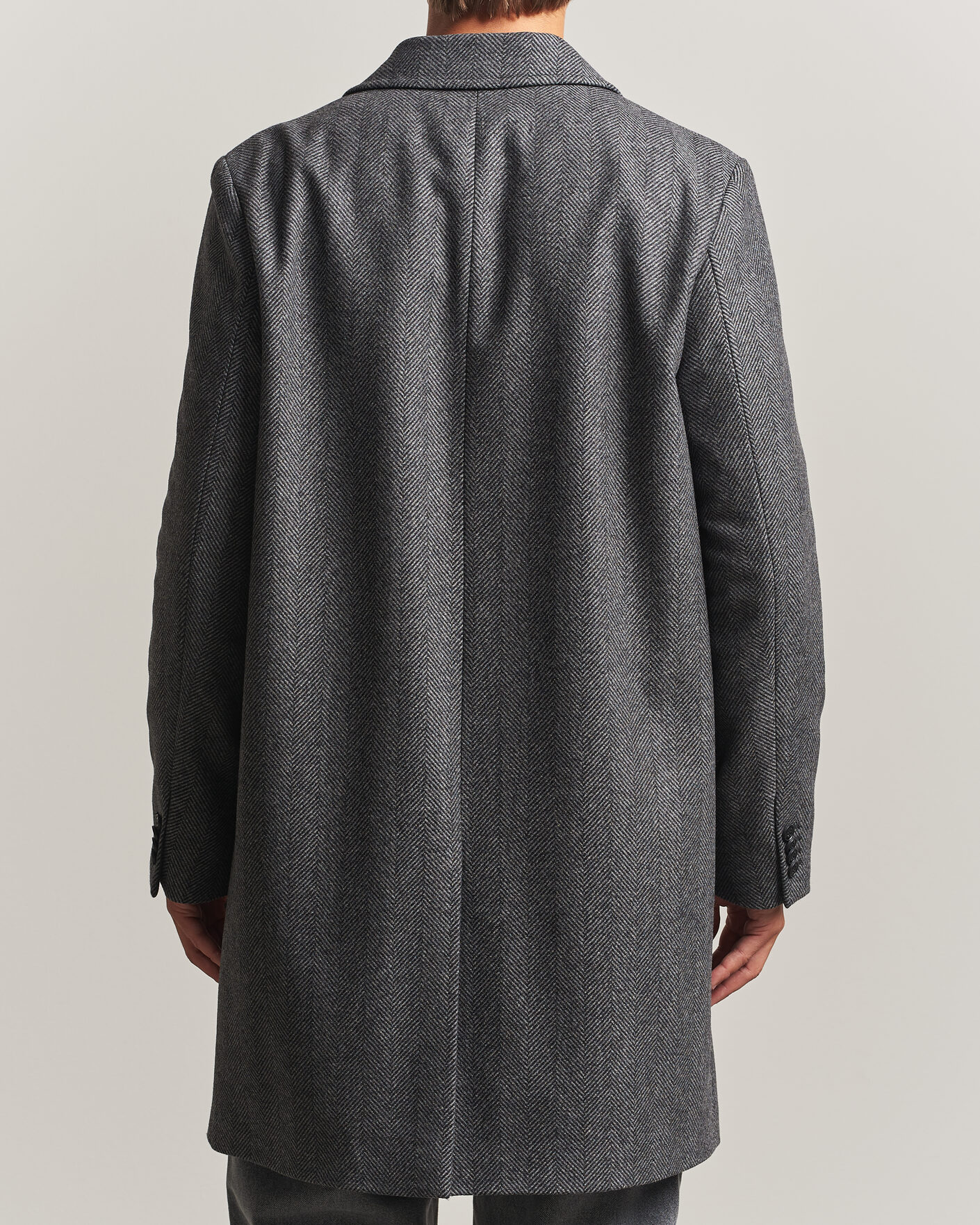 Homme | Manteaux Et Vestes | HUGO | Malte Herringbone Coat Dark Grey