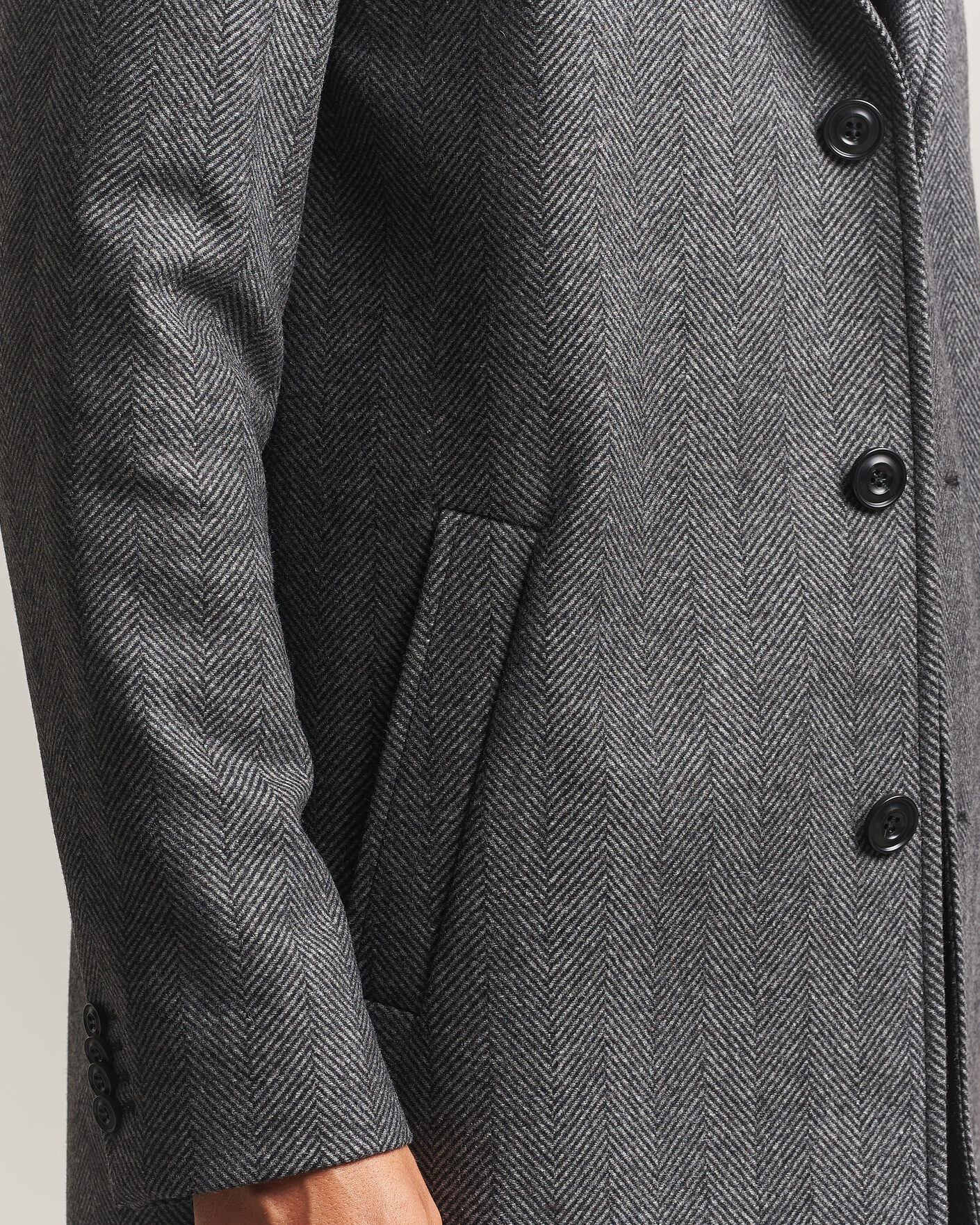 Homme | Manteaux Et Vestes | HUGO | Malte Herringbone Coat Dark Grey