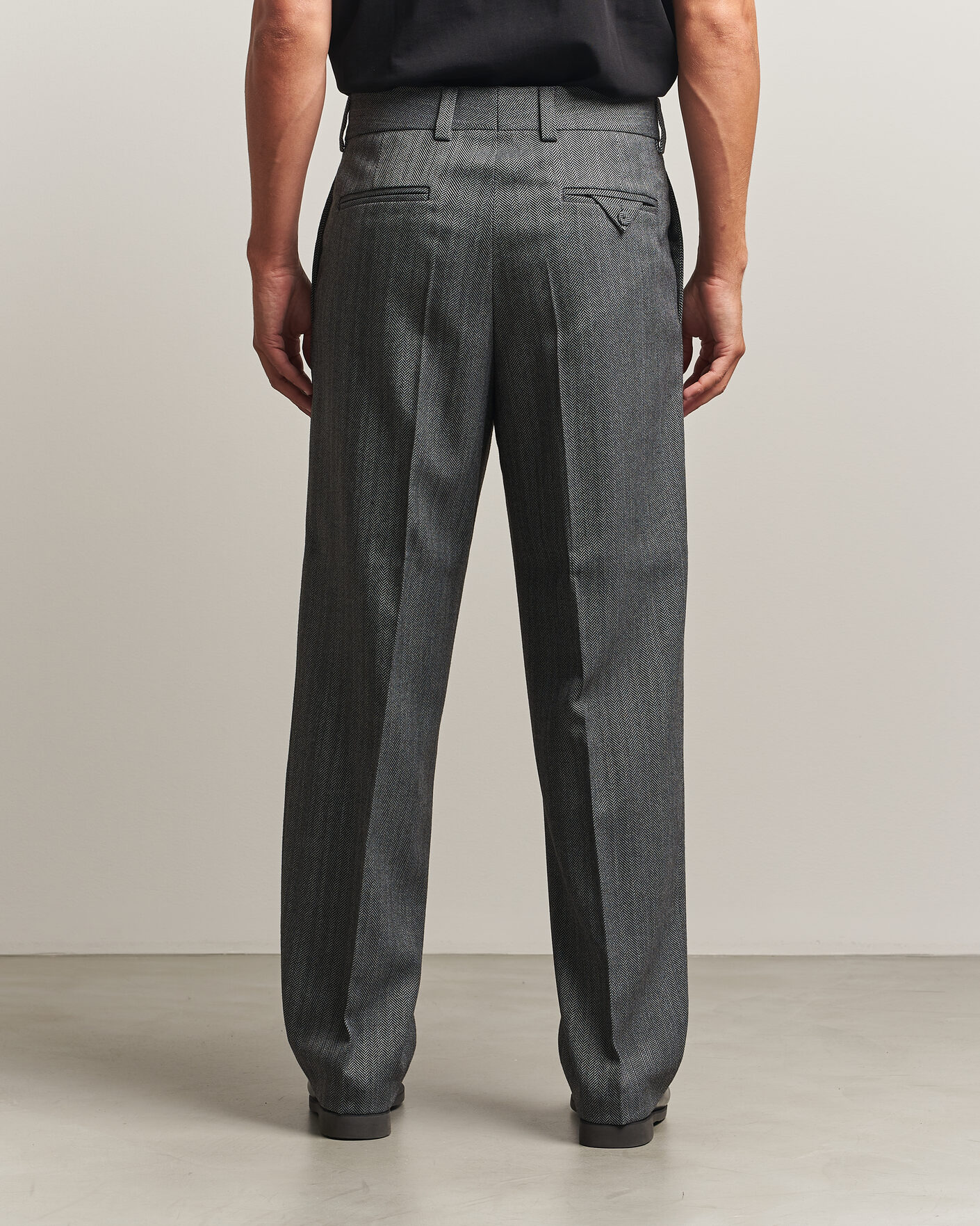 Homme | Pantalons | HUGO | Flips Herringbone Suit Trousers Dark Grey