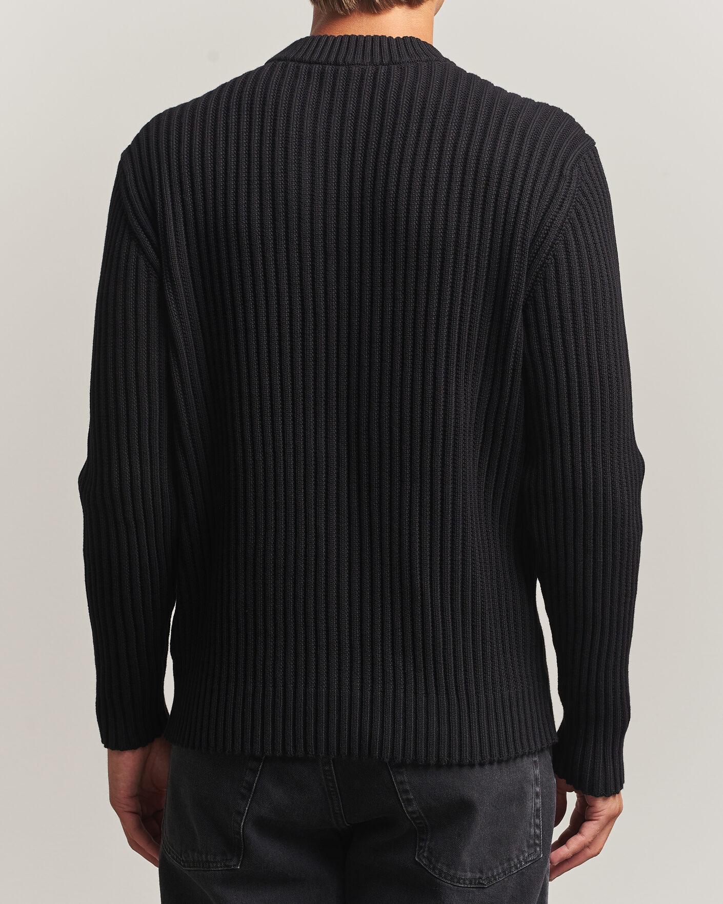 Homme | Pulls Et Tricots | HUGO | Sribban Cotton Knitted Sweater Black