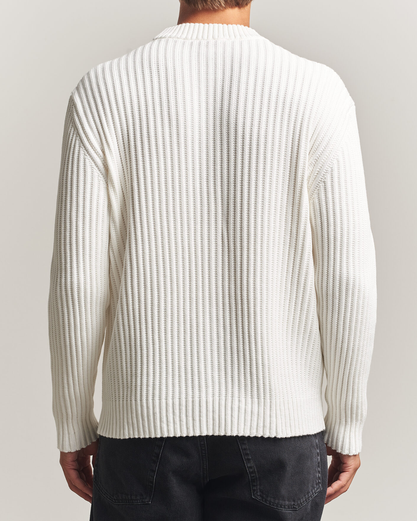 Homme | Pulls Et Tricots | HUGO | Sribban Cotton Knitted Sweater Natural