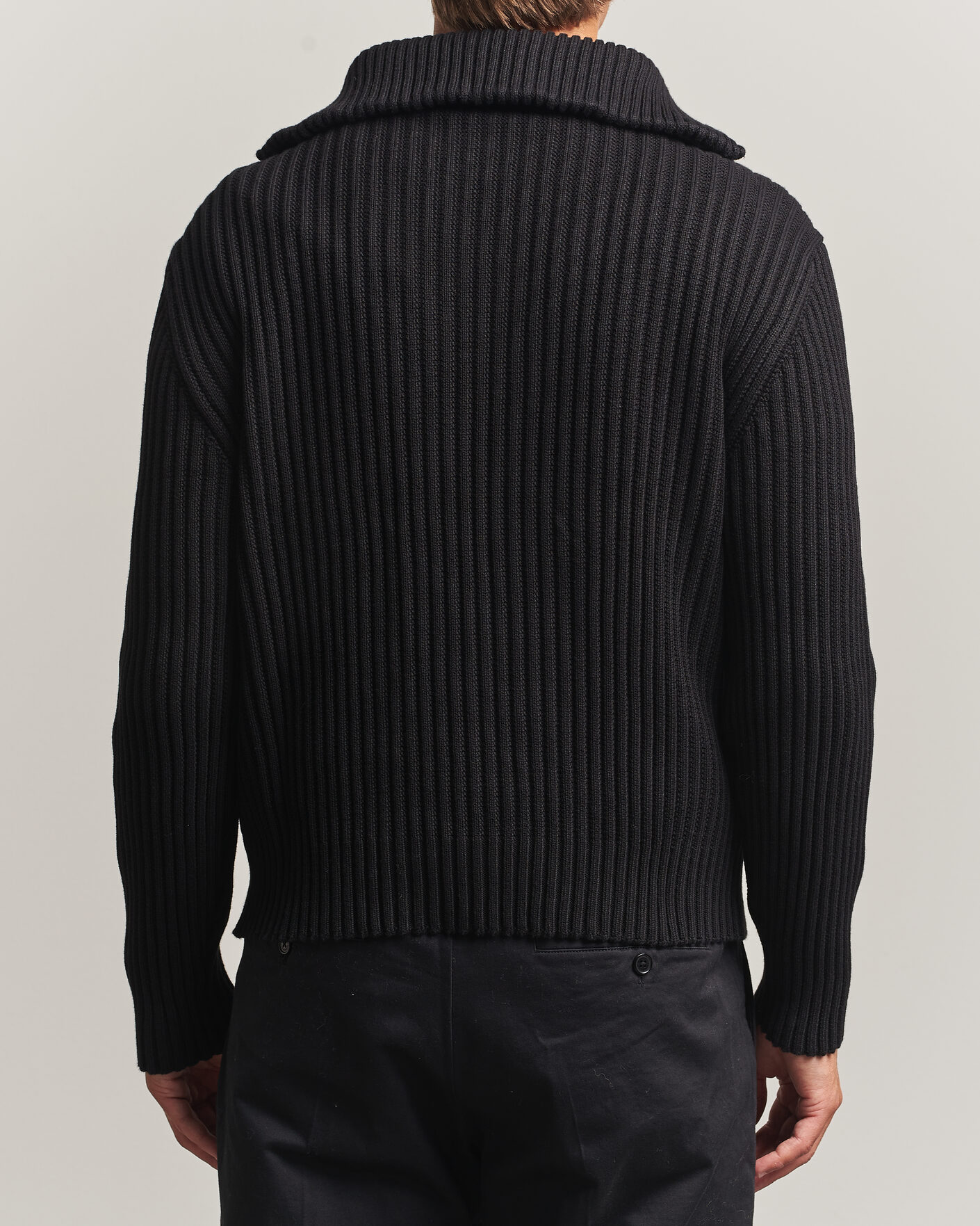 Homme | Pulls Et Tricots | HUGO | Srtithon Cotton Knitted Half Zip Black