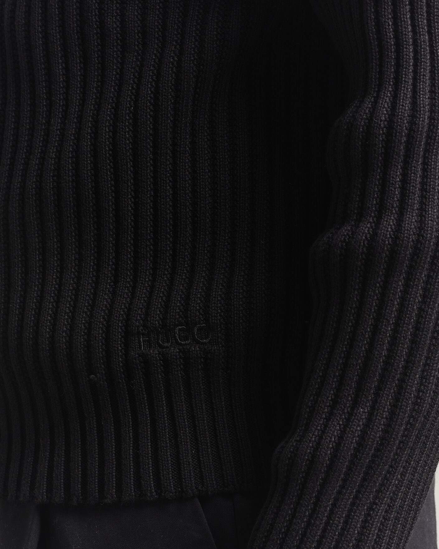 Homme | Pulls Et Tricots | HUGO | Srtithon Cotton Knitted Half Zip Black