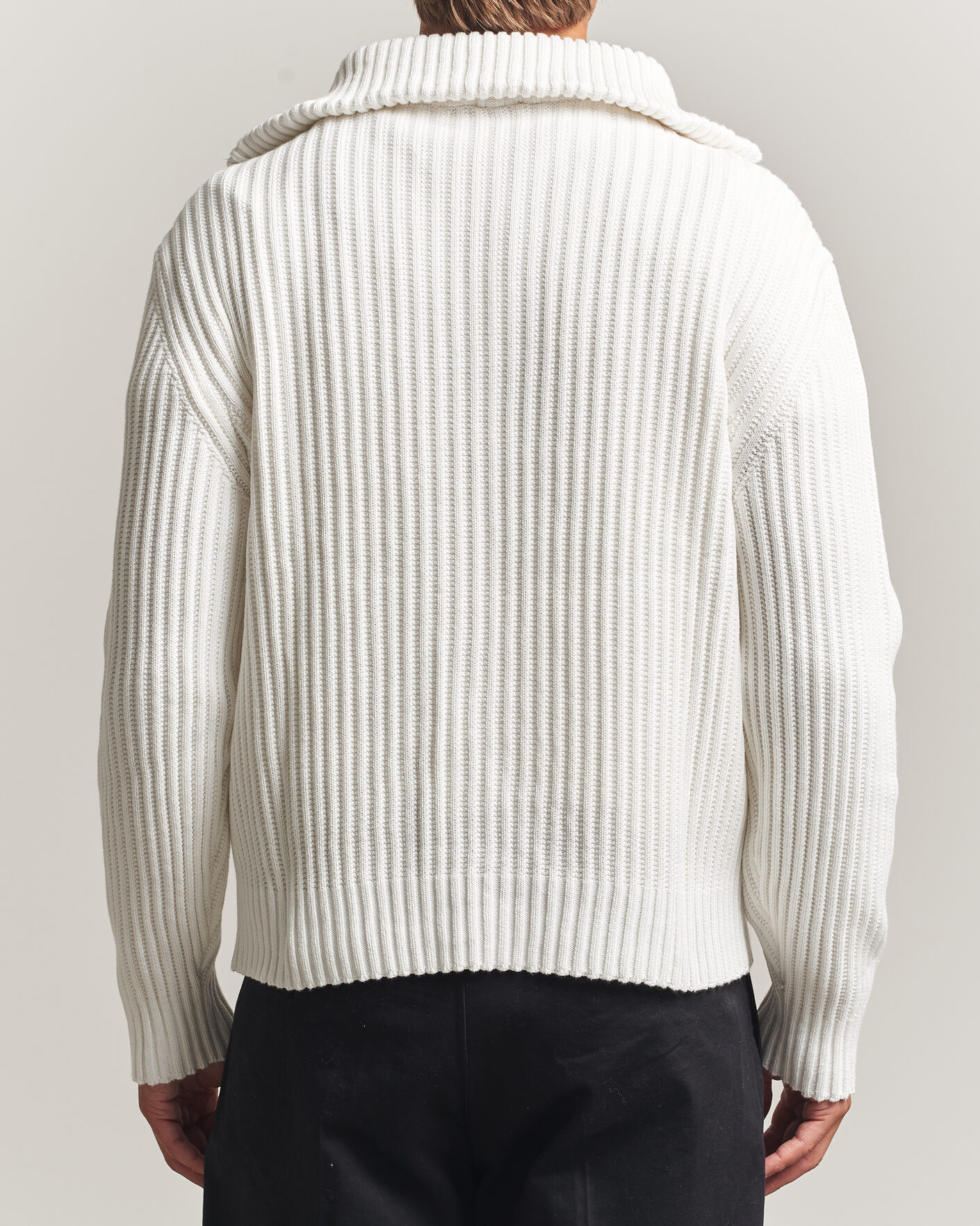 Homme | Pulls Et Tricots | HUGO | Srtithon Cotton Knitted Half Zip Natural