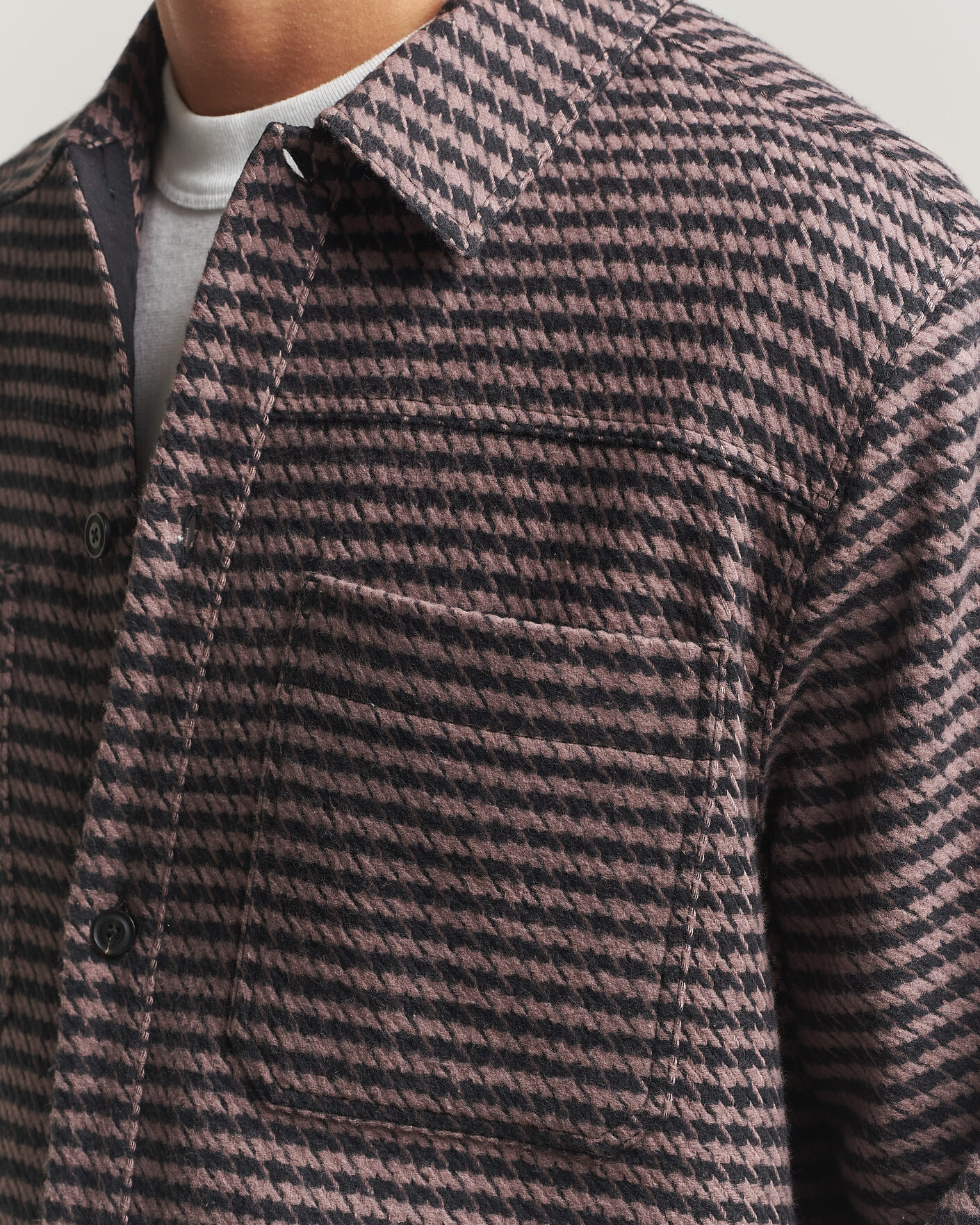 Homme | Chemises | HUGO | Eniri Houndstooth Overshirt Copper Brown