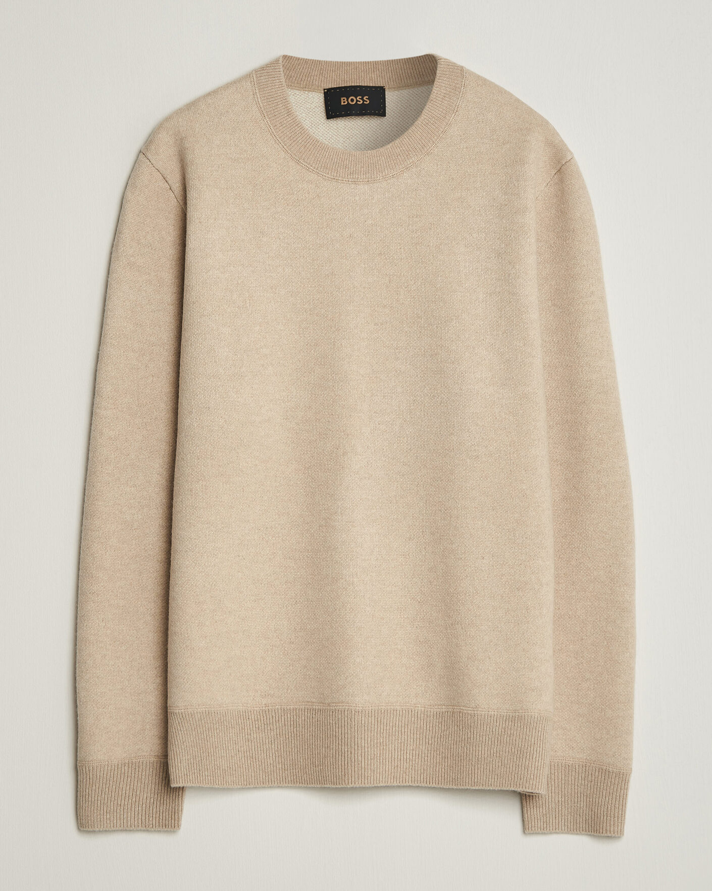 Homme | Pulls Et Tricots | BOSS CAMEL | Farrison Wool Knitted Sweater Light Beige