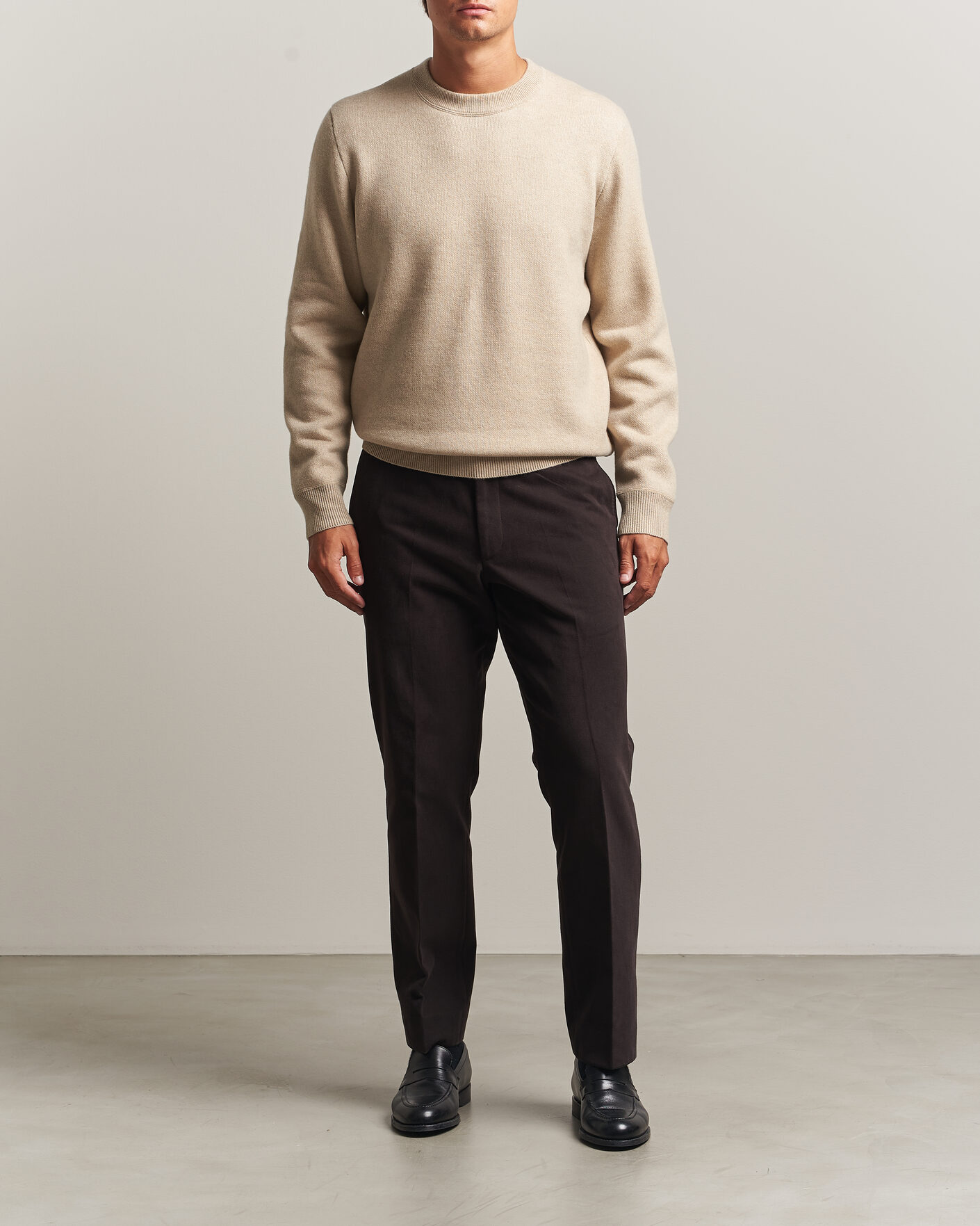 Homme | Pulls Et Tricots | BOSS CAMEL | Farrison Wool Knitted Sweater Light Beige