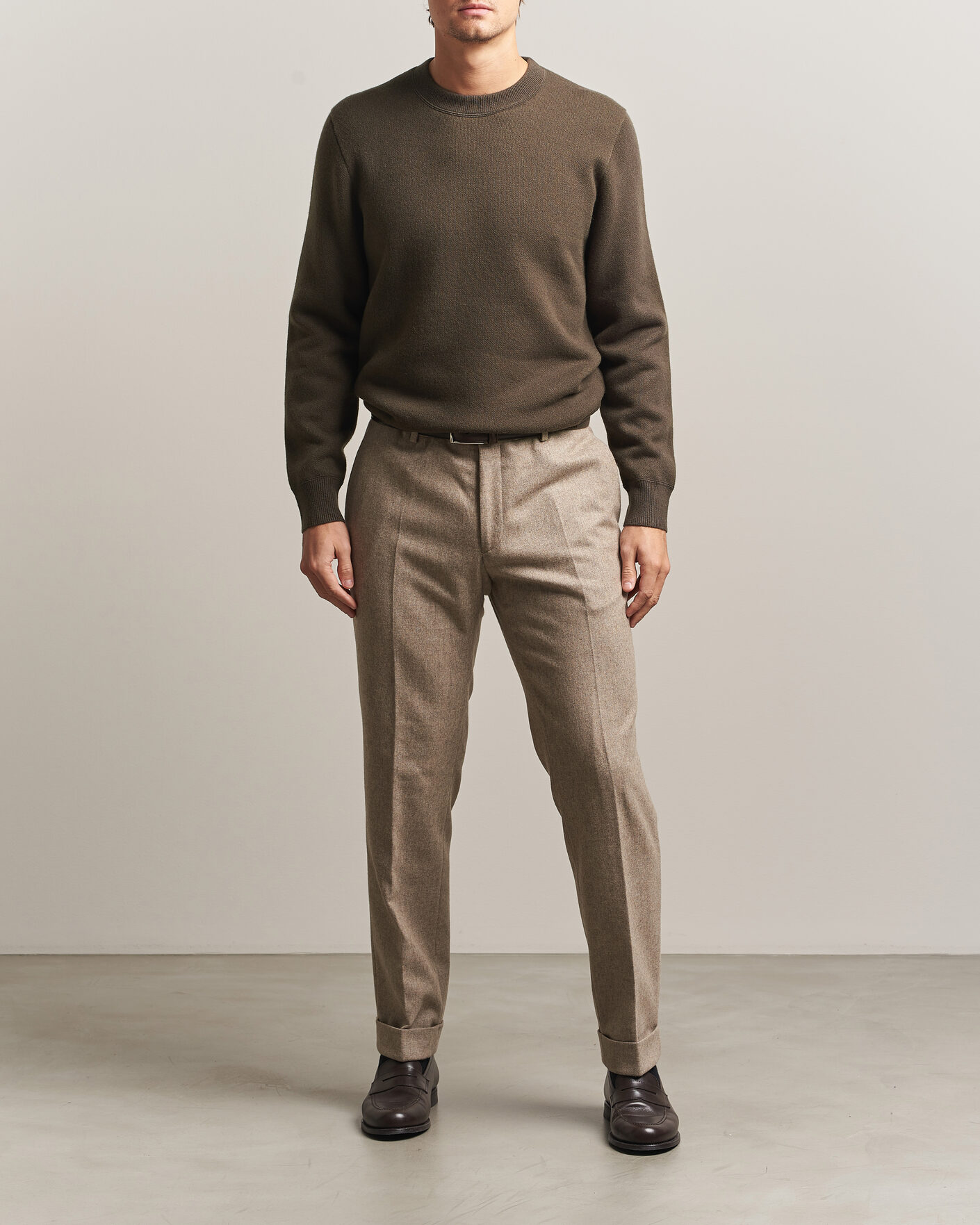 Homme | Pulls Et Tricots | BOSS CAMEL | Farrison Cashmere Knitted Sweater Open Green