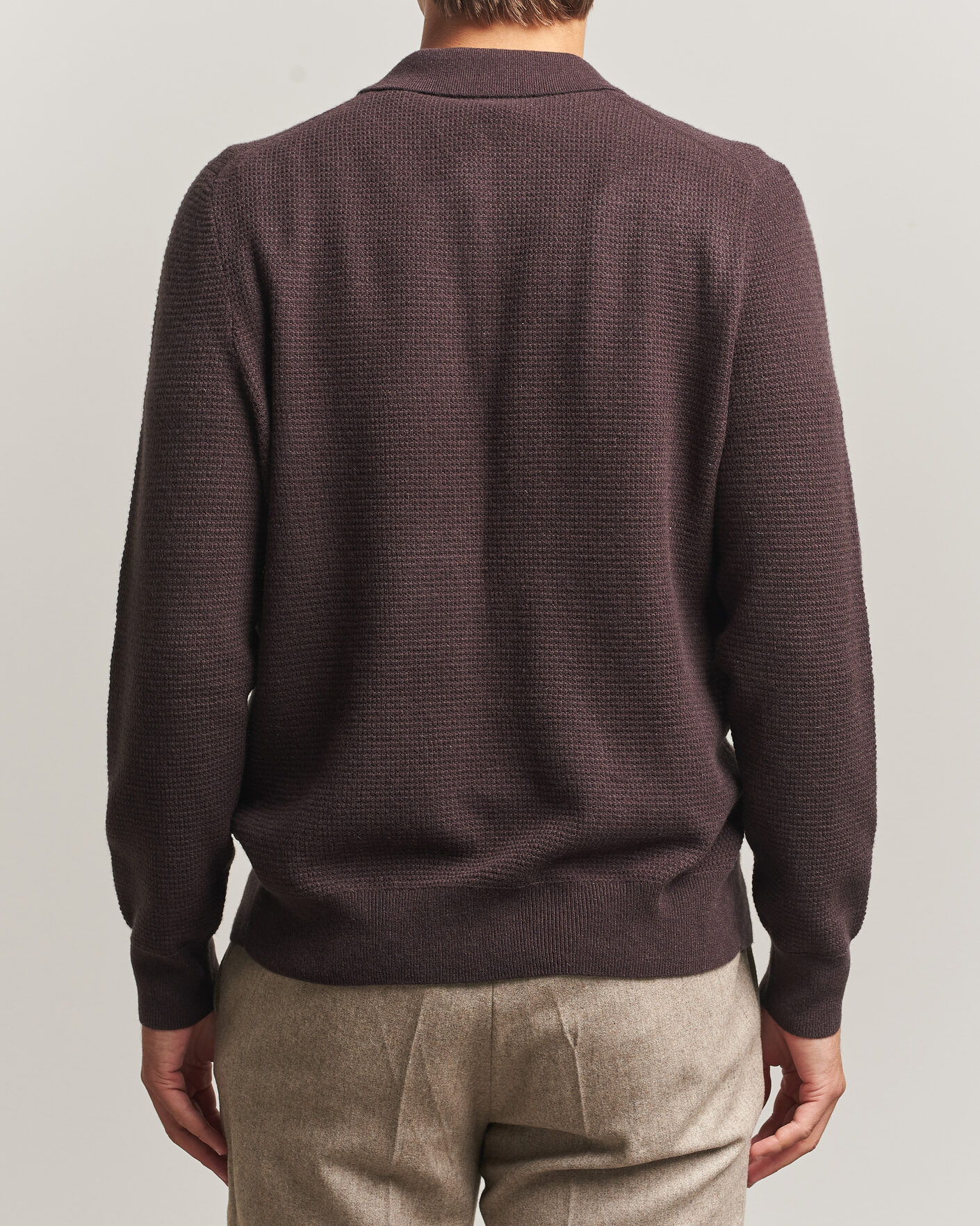 Homme | Pulls Et Tricots | BOSS CAMEL | Filo Wool Knitted Polo Open Brown