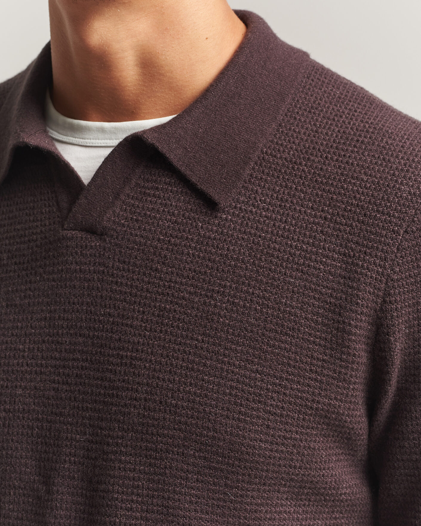 Homme | Pulls Et Tricots | BOSS CAMEL | Filo Wool Knitted Polo Open Brown