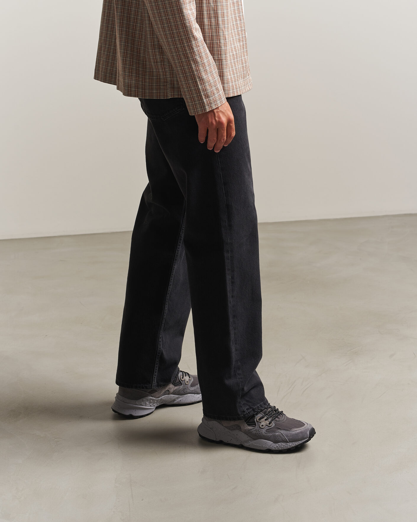 Homme | Baskets | Flower Mountain | Yamano 3 Mid Suede/Sherling Sneaker Grey