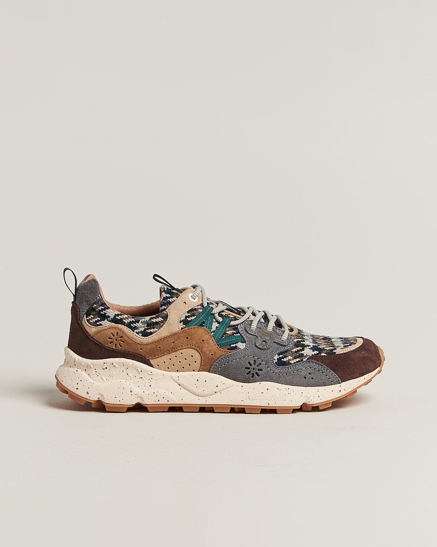 Homme | Baskets | Flower Mountain | Yamano 3 Suede/Houndstooth Sneaker Multi