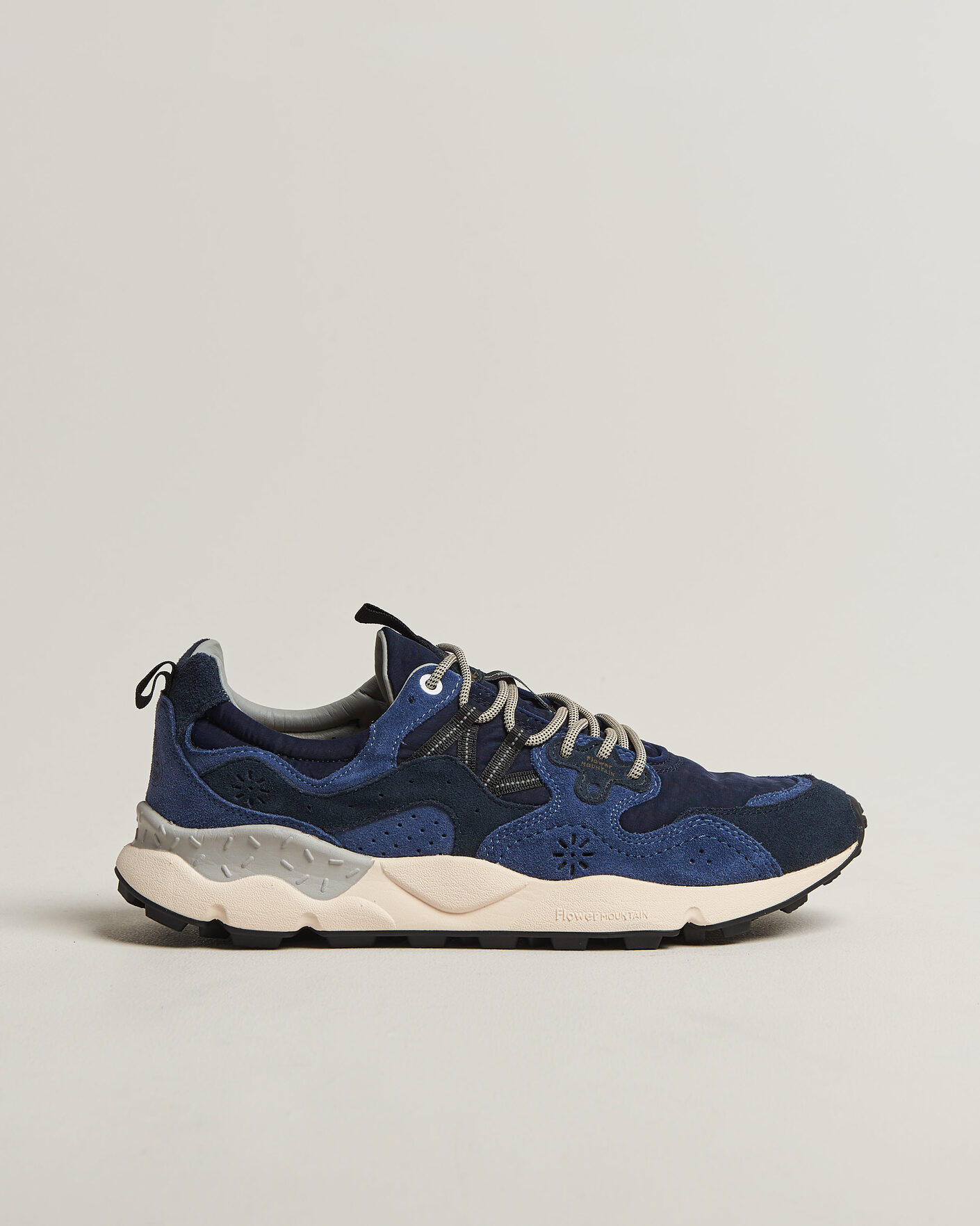 Homme | Baskets | Flower Mountain | Yamano 3 Cow Velour Sneaker Blue