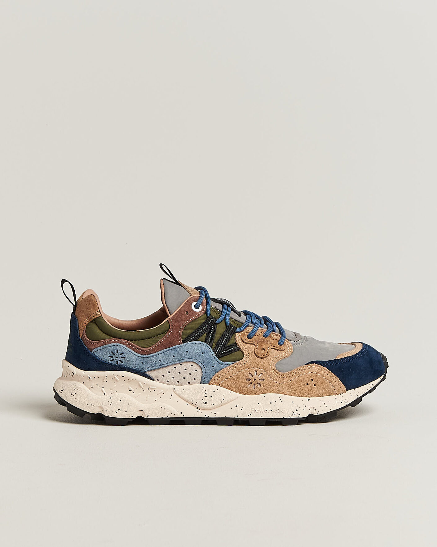 Homme | Baskets | Flower Mountain | Yamano 3 Suede/Nylon Sneaker Navy/Light Brown