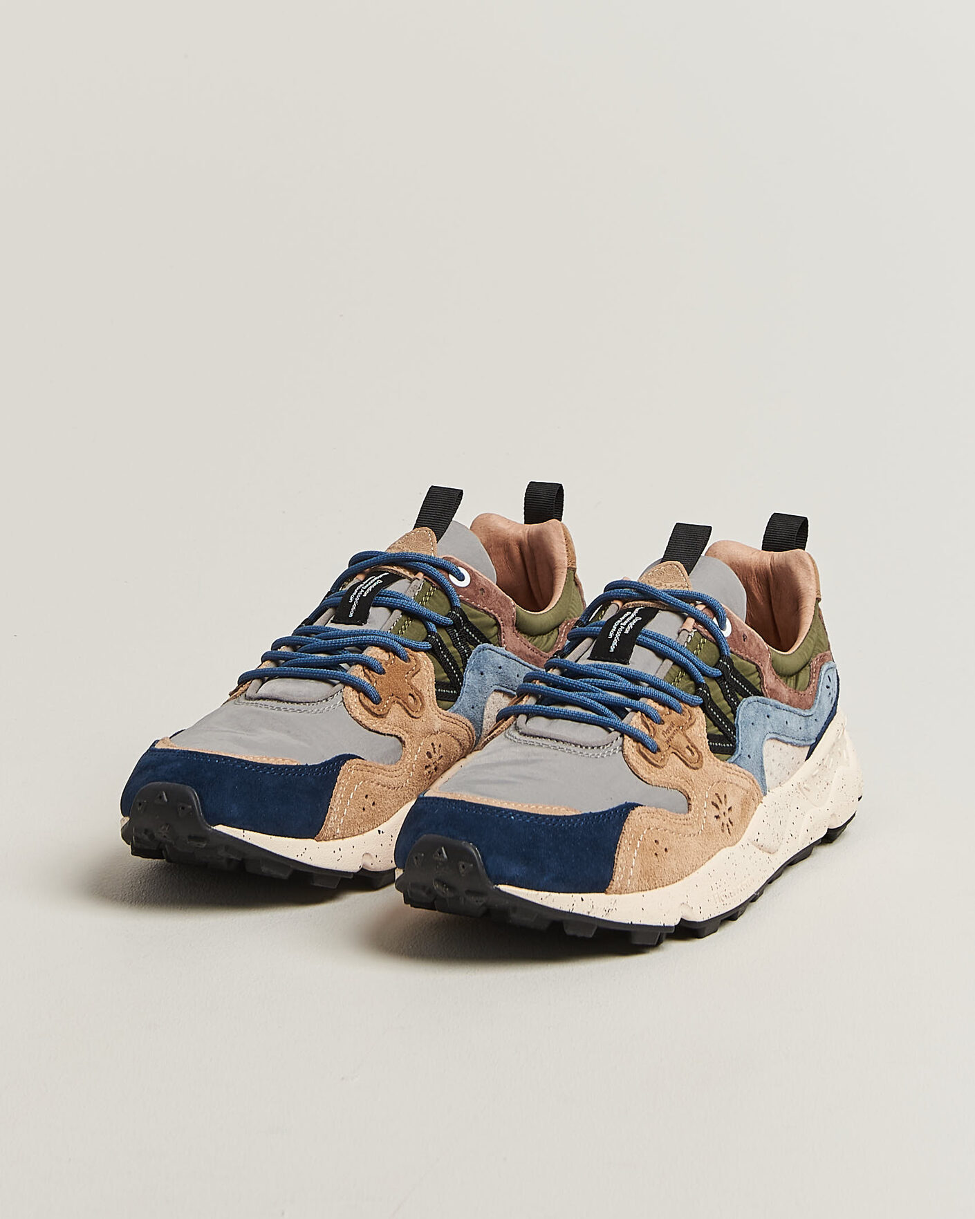 Homme | Baskets | Flower Mountain | Yamano 3 Suede/Nylon Sneaker Navy/Light Brown