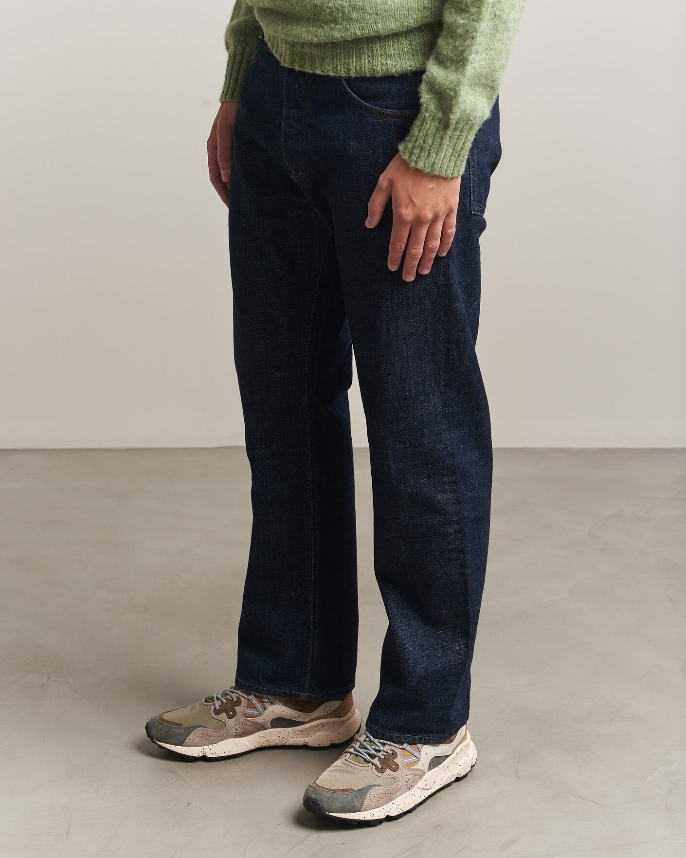 Homme | Baskets | Flower Mountain | Yamano 3 Suede/Nylon Sneaker Grey/Onion