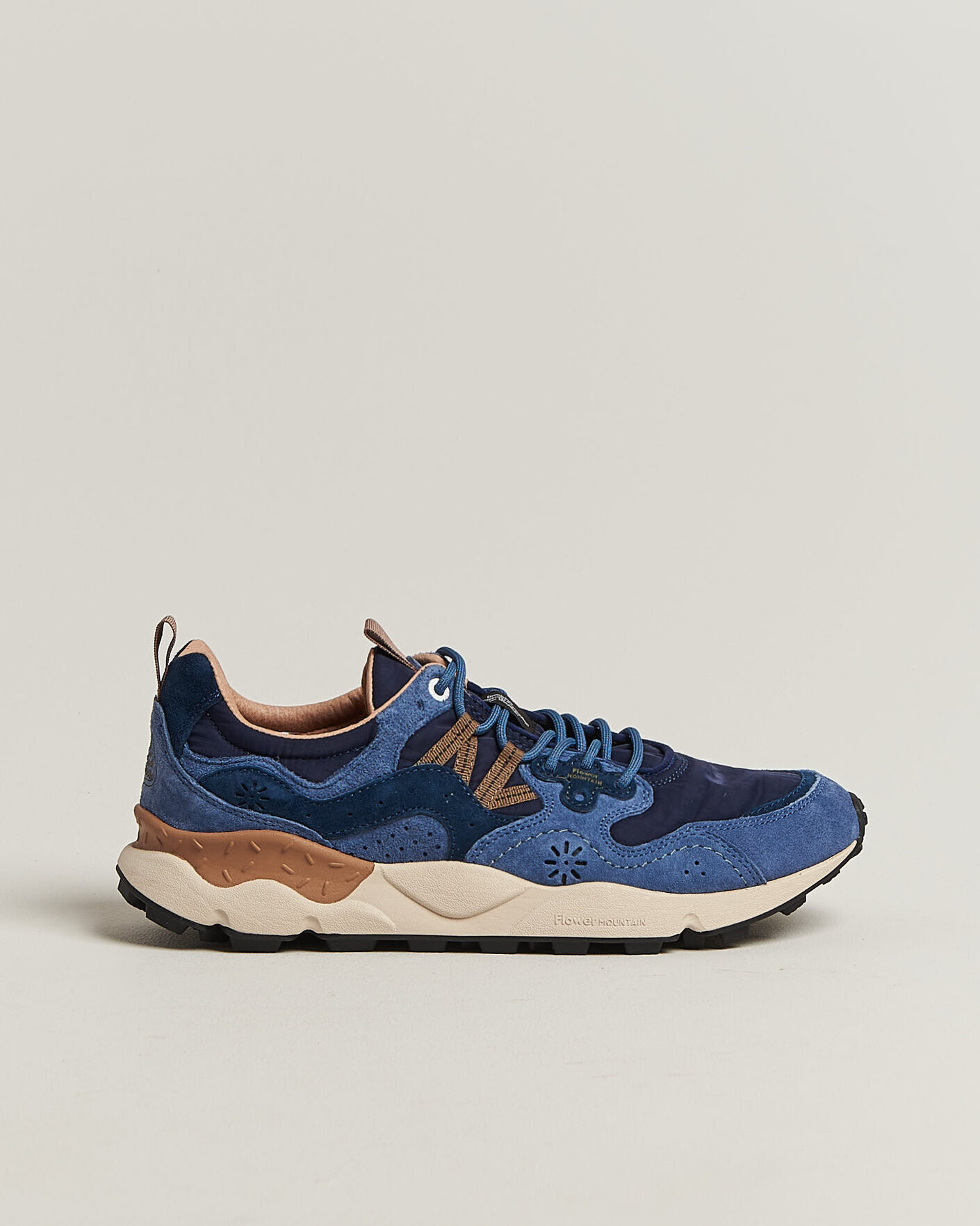 Homme | Baskets | Flower Mountain | Yamano 3 Suede/Nylon Sneaker Navy/Blue