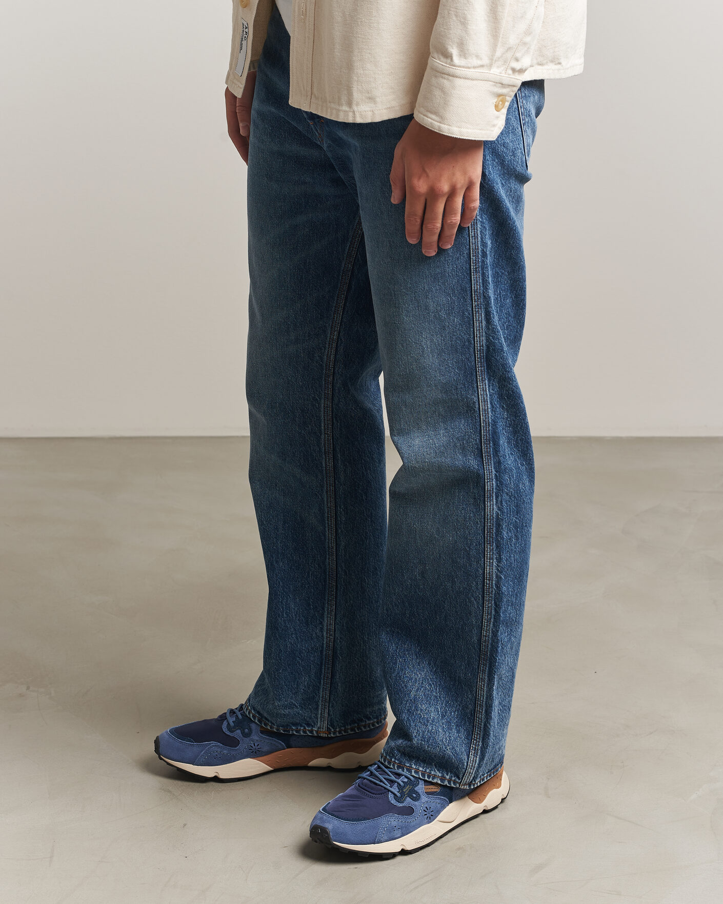 Homme | Baskets | Flower Mountain | Yamano 3 Suede/Nylon Sneaker Navy/Blue