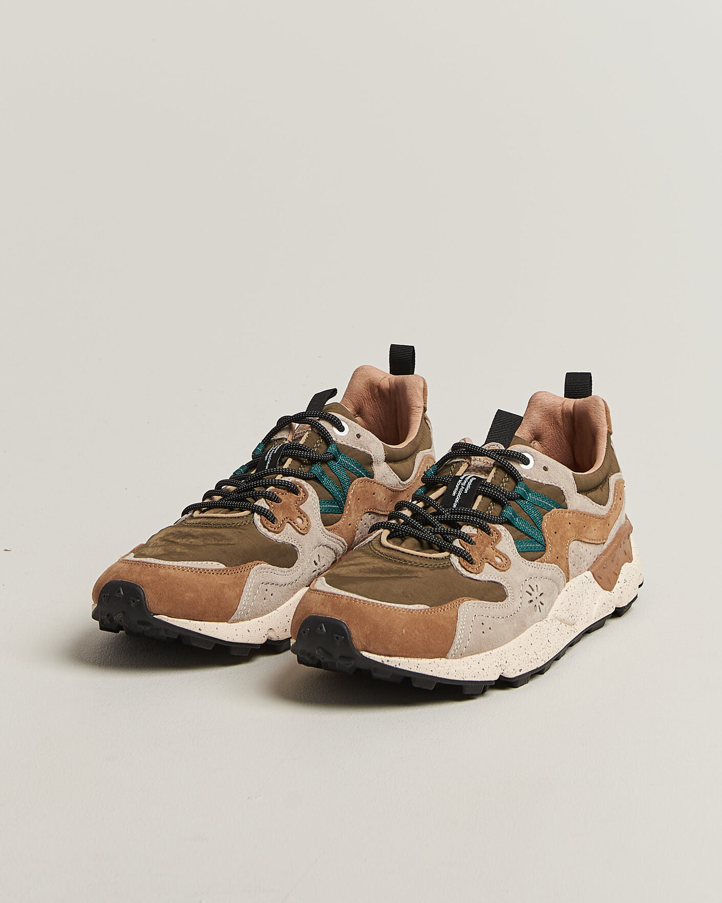 Homme | Baskets | Flower Mountain | Yamano 3 Suede/Nylon Sneaker Cream/Brown