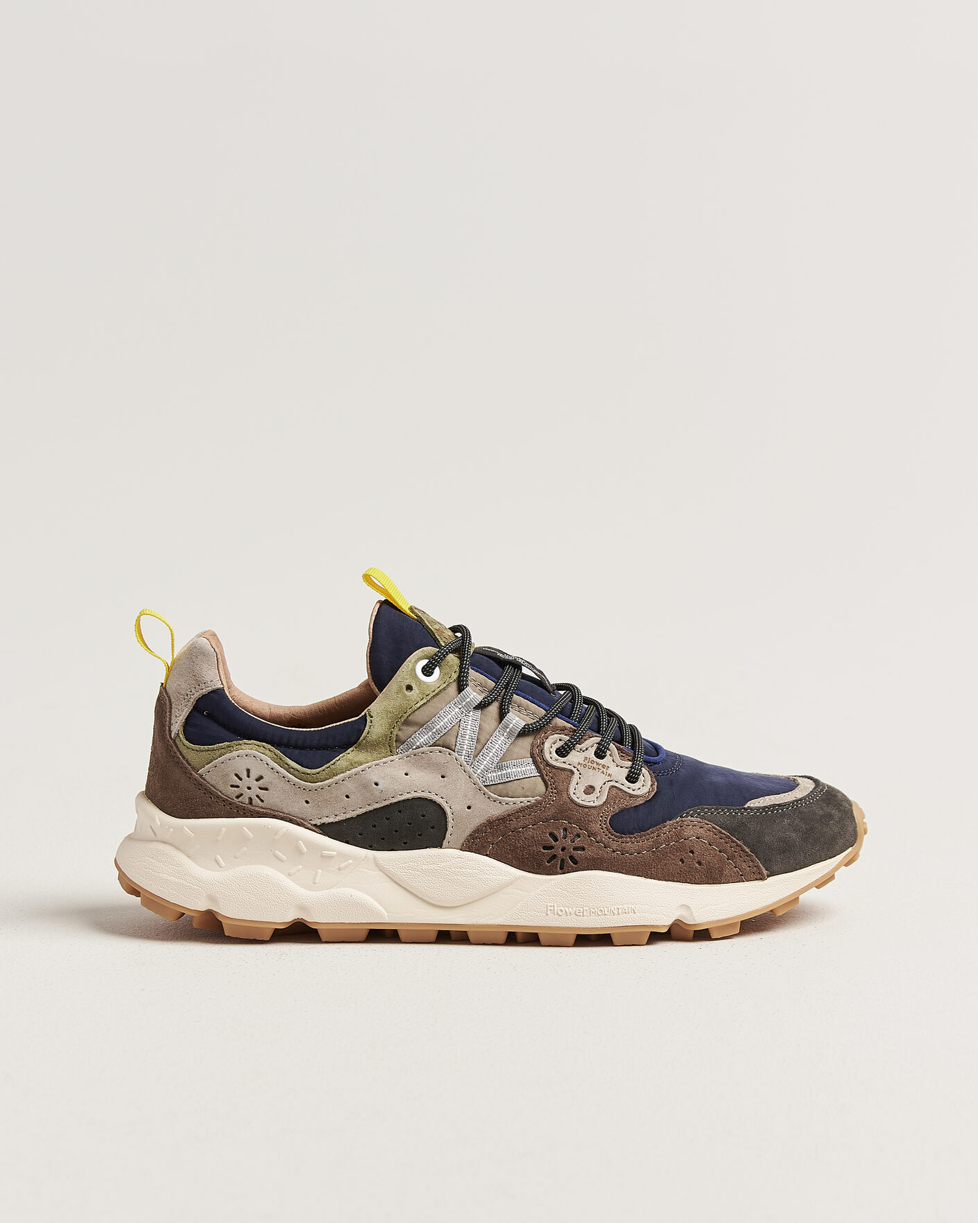Homme | Baskets | Flower Mountain | Yamano 3 Suede/Nylon Sneaker Dark Grey/Brown