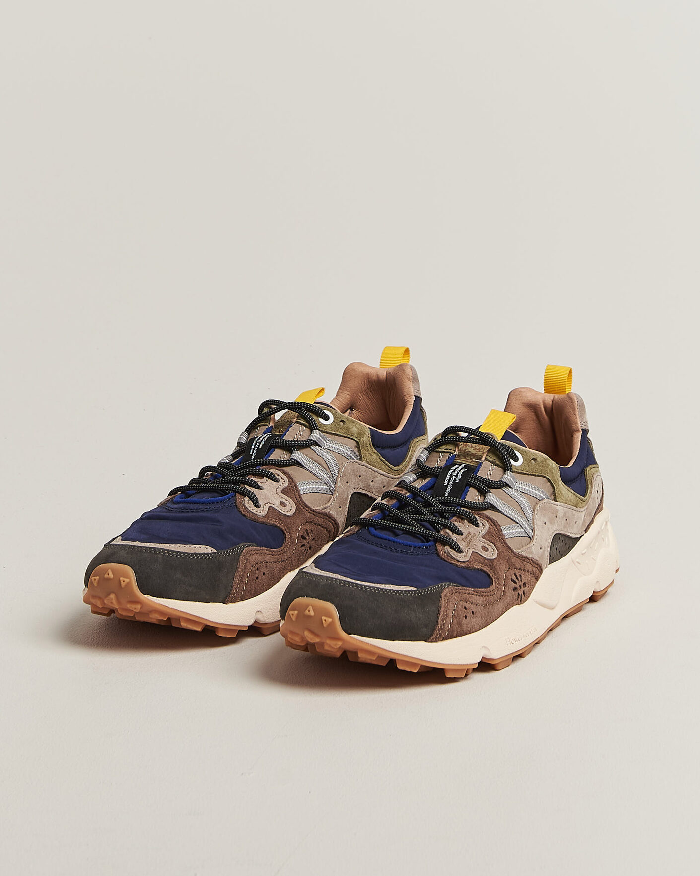 Homme | Baskets | Flower Mountain | Yamano 3 Suede/Nylon Sneaker Dark Grey/Brown