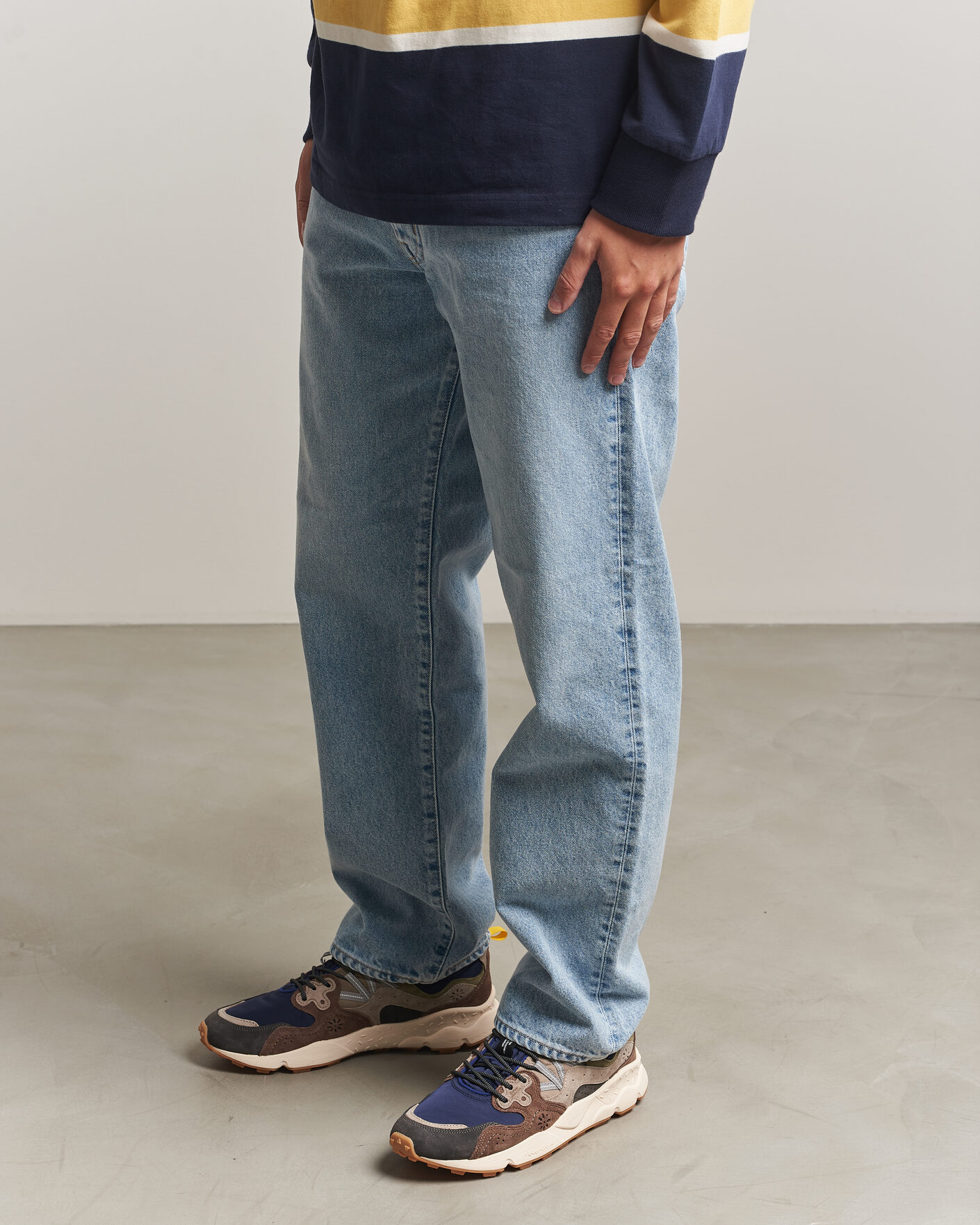 Homme | Baskets | Flower Mountain | Yamano 3 Suede/Nylon Sneaker Dark Grey/Brown