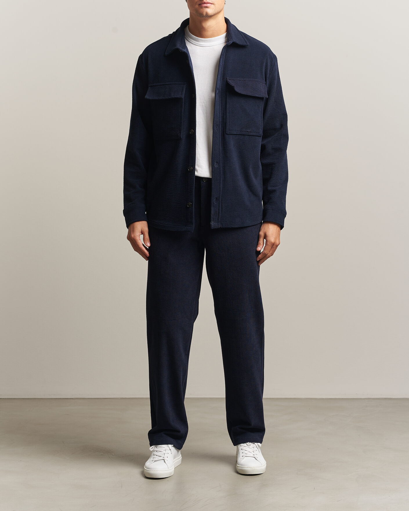 Homme | Pantalons | J.Lindeberg | Logan Drape Cord Pants JL Navy