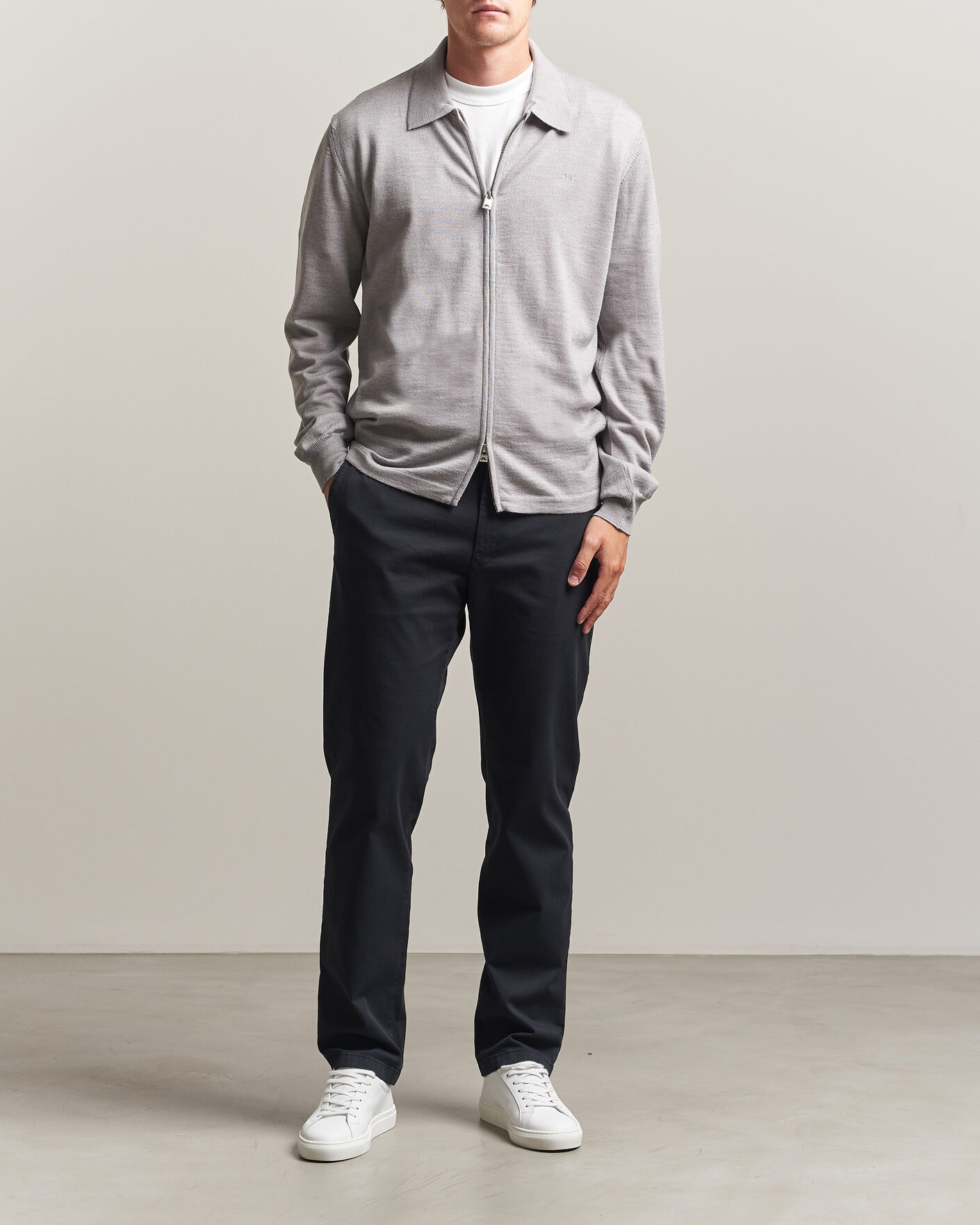 Homme | Pantalons | J.Lindeberg | Chaze Cotton Stretch Pants Black