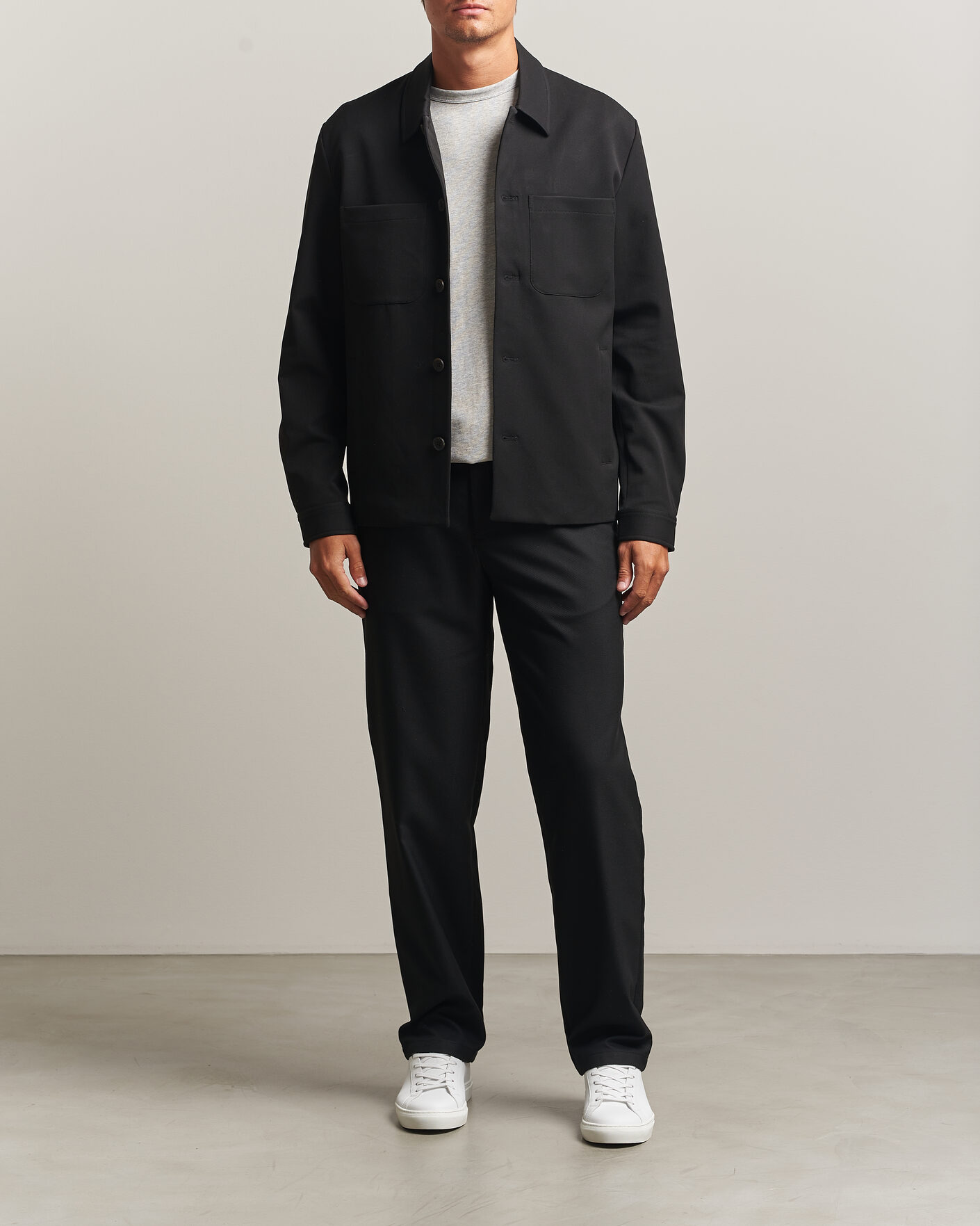 Homme | Pantalons | J.Lindeberg | Logan Brushed Twill Pants Black