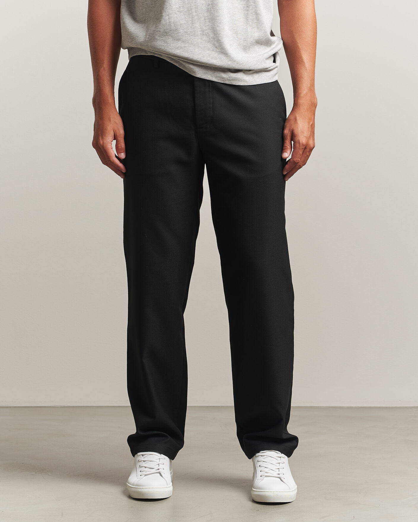 Homme | Pantalons | J.Lindeberg | Logan Brushed Twill Pants Black