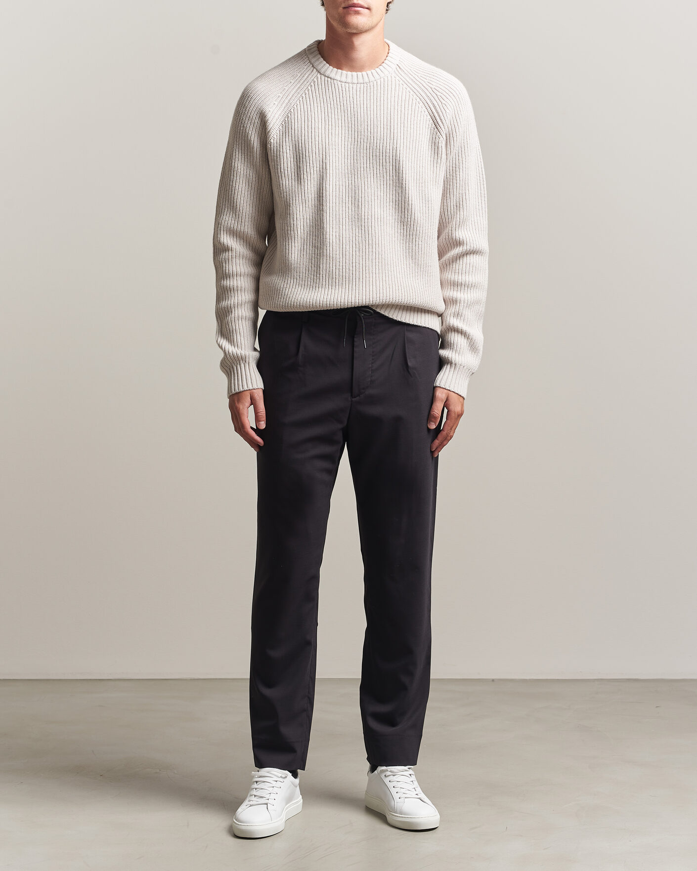 Homme | Pantalons | J.Lindeberg | Harris Stretch Wool Pants Black