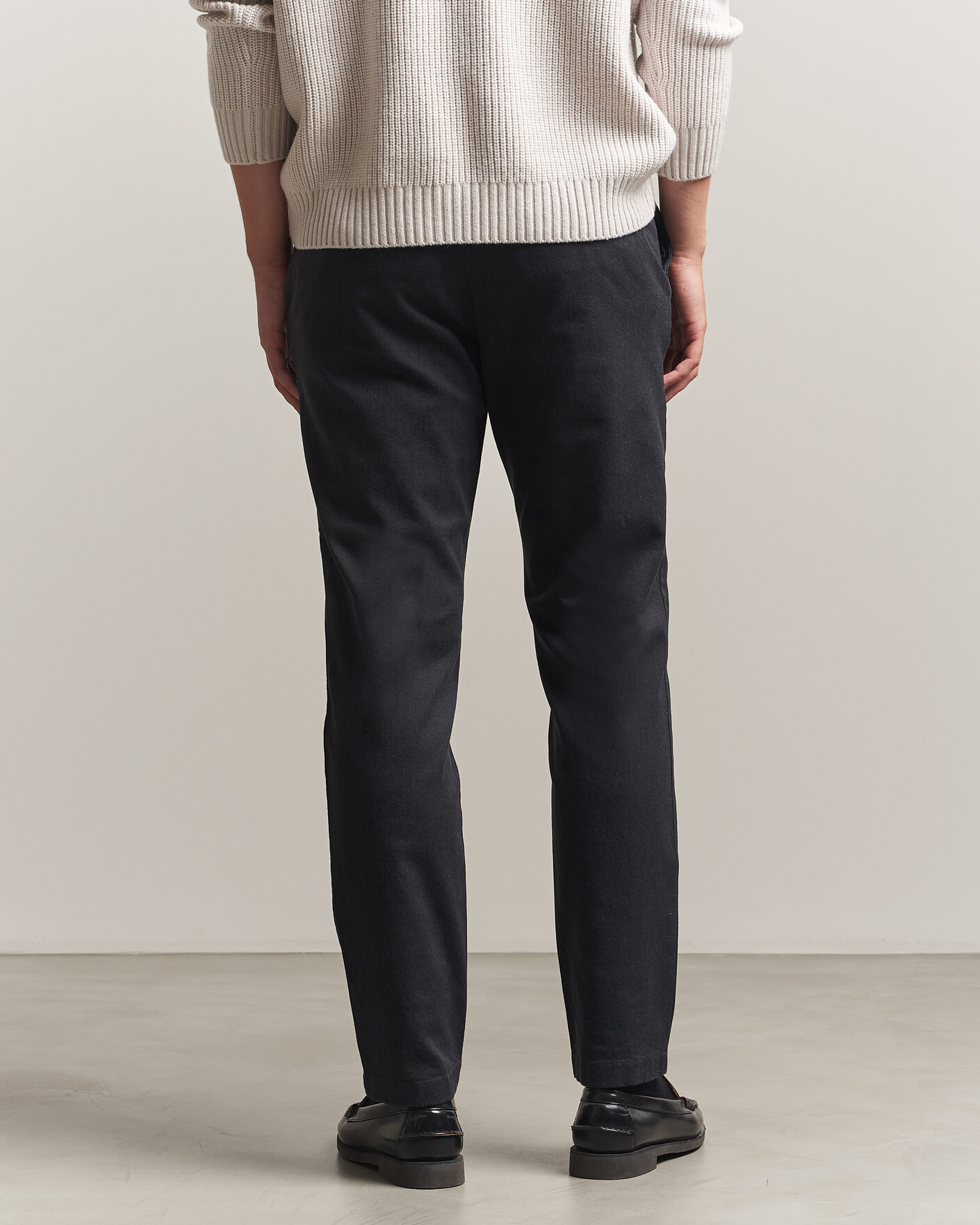 Homme | Pantalons | J.Lindeberg | Chase Stretch Flannel Trousers Dark Grey