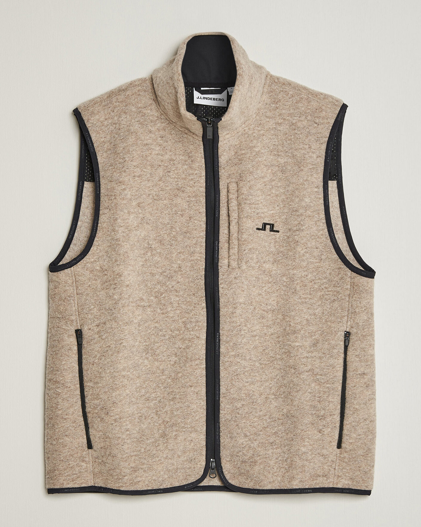 Homme | Gilets | J.Lindeberg | Duncan Wool Fleece Vest Moonbeam