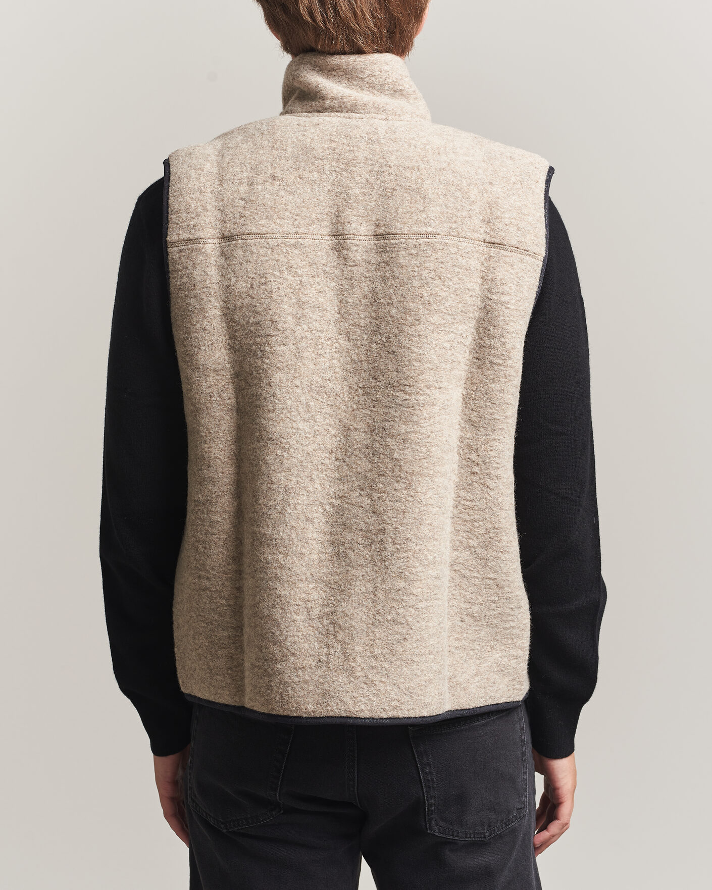 Homme | Gilets | J.Lindeberg | Duncan Wool Fleece Vest Moonbeam