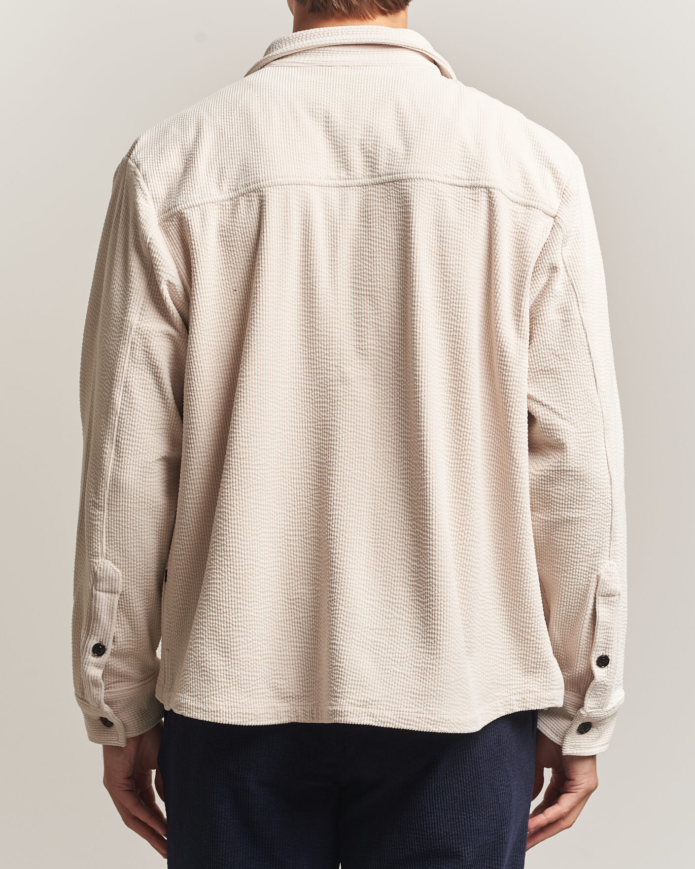 Homme | Chemises | J.Lindeberg | Finnigan Drape Cord Overshirt Moonbeam