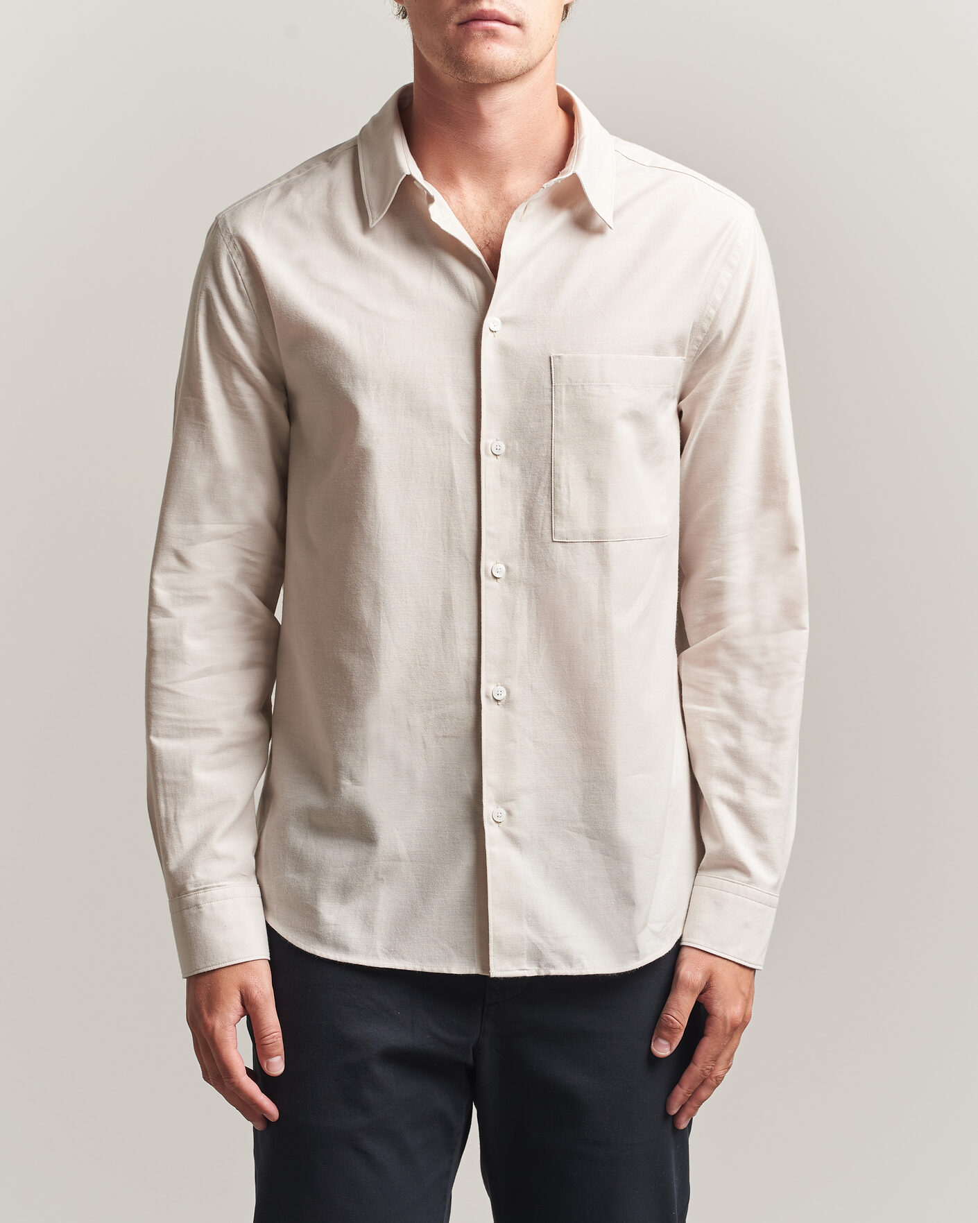 Homme | Chemises | J.Lindeberg | Marlon Flannel Shirt Moonbeam