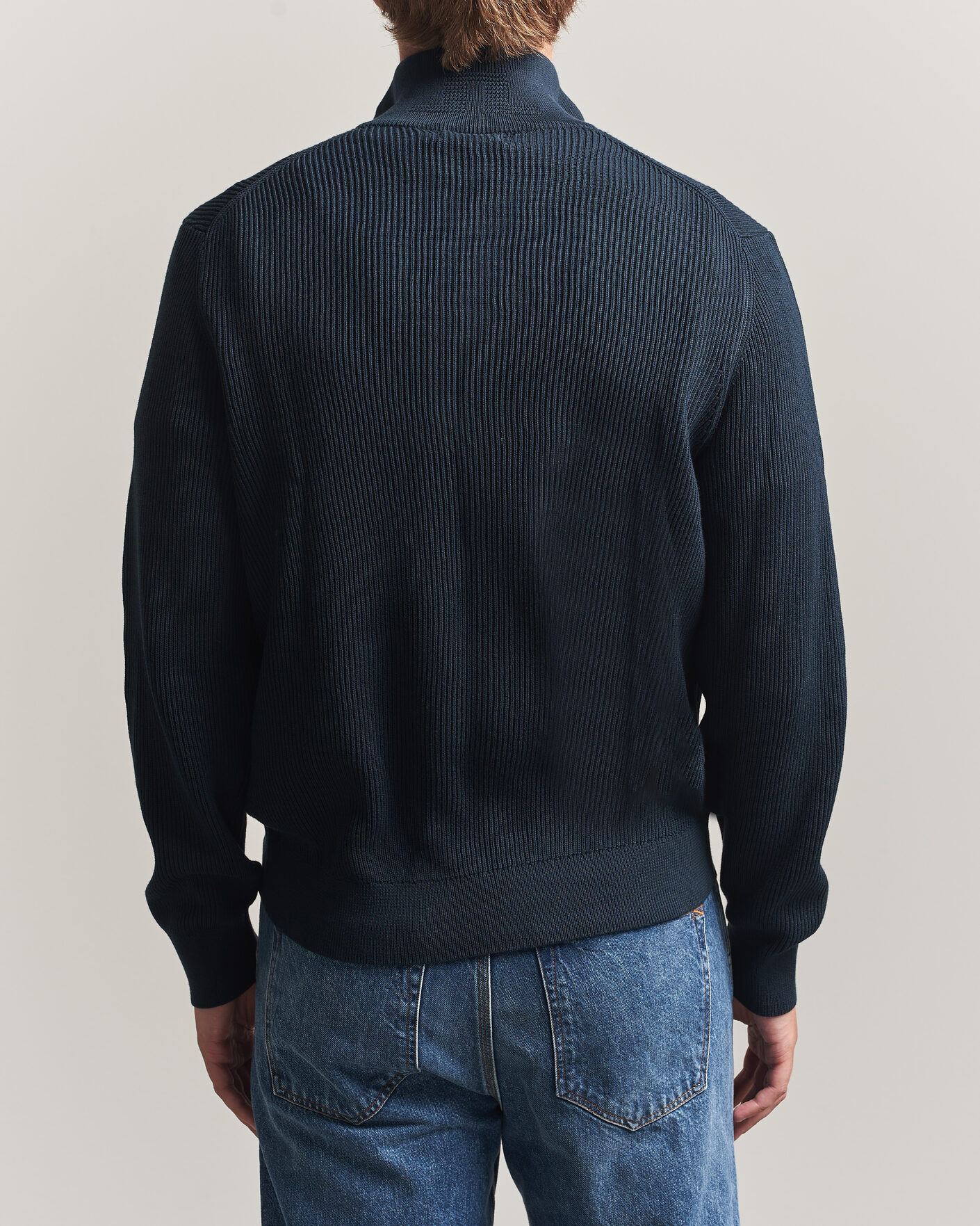 Homme | Pulls Et Tricots | J.Lindeberg | Alexis Cotton Full Zip JL Navy