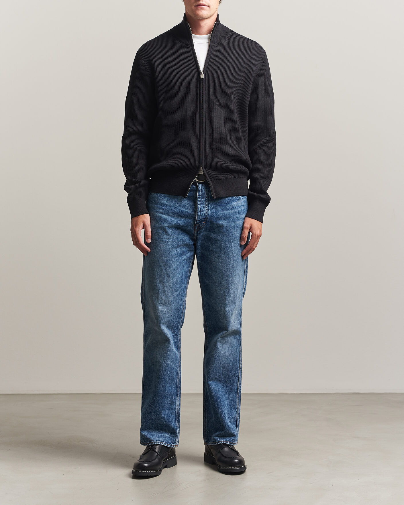 Homme | Pulls Et Tricots | J.Lindeberg | Alexis Cotton Full Zip Black